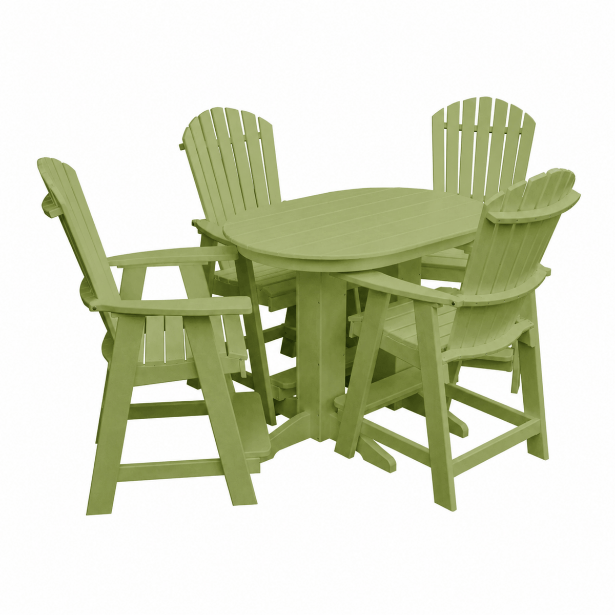 Keystone Amish Co. Sunburst 5-Piece Poly Counter Height Oval Dining Set