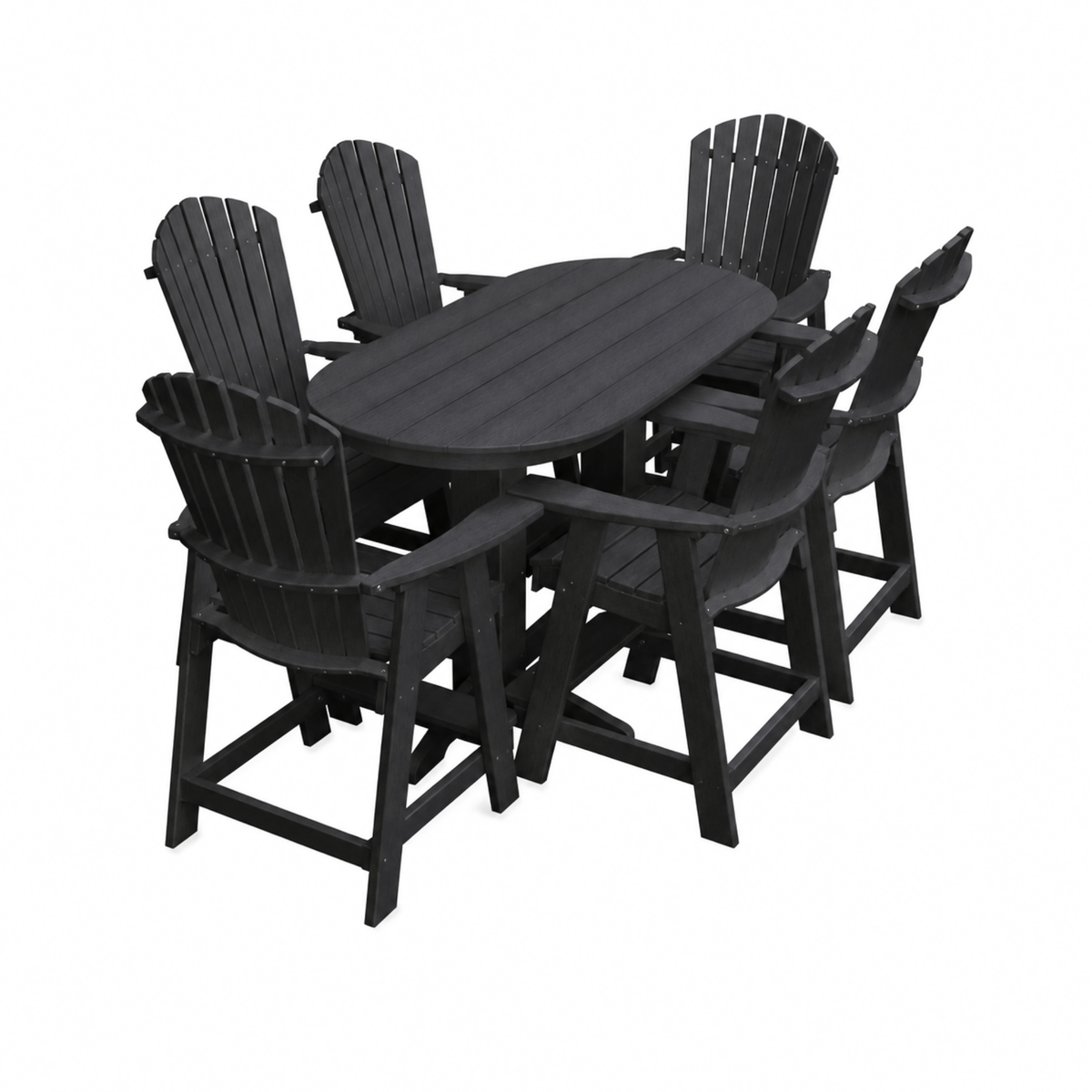 Keystone Amish Co. Sunburst 7-Piece Counter Height Poly Oval Dining Set