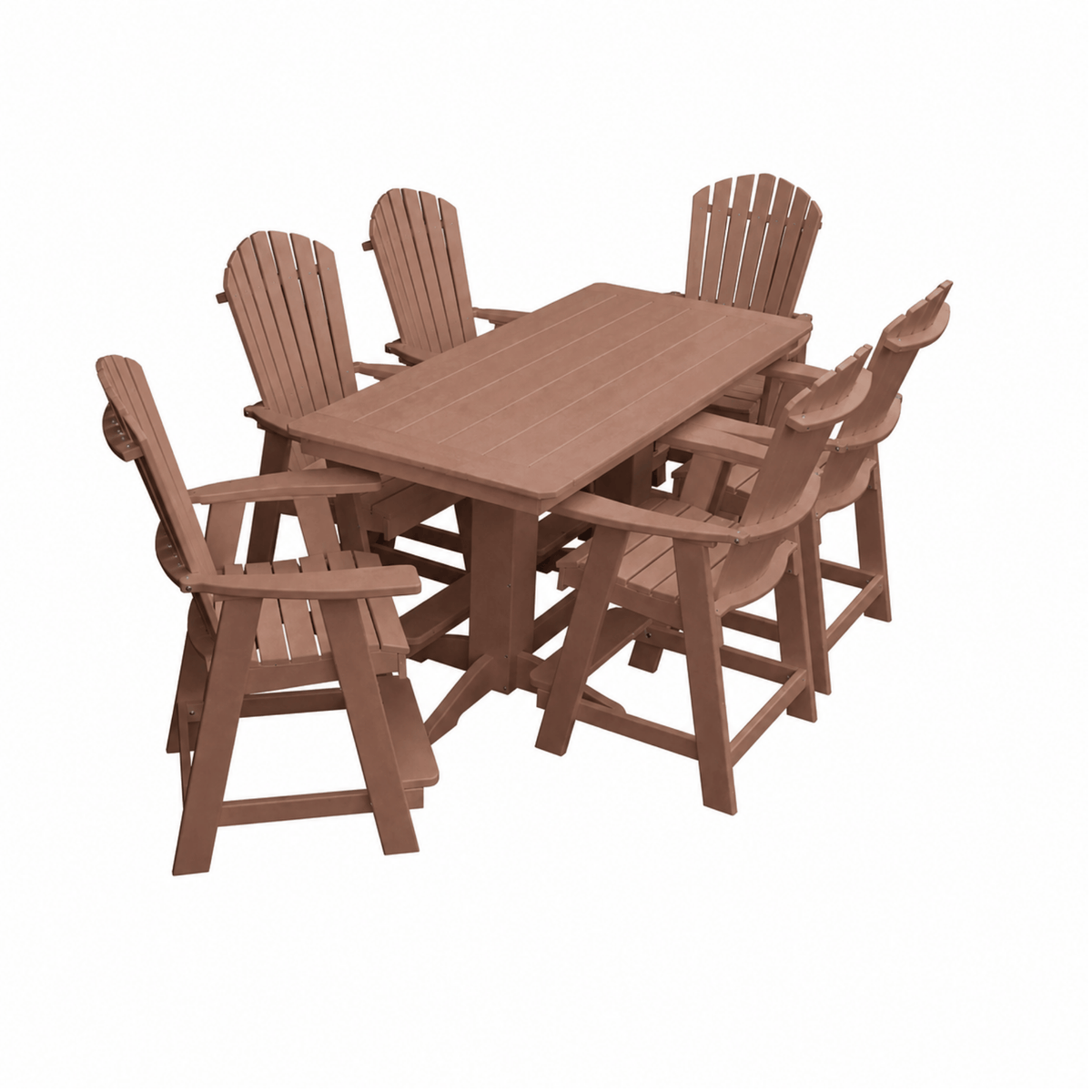 Keystone Amish Co. Sunburst 7-Piece Poly Counter Height Dining Set