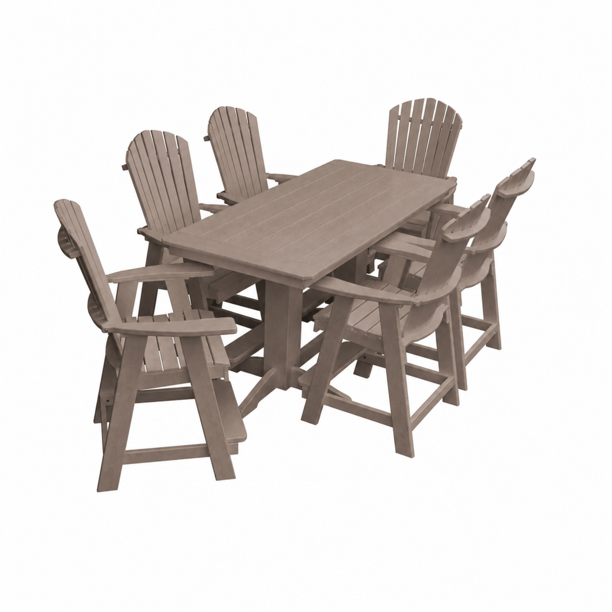 Keystone Amish Co. Sunburst 7-Piece Poly Counter Height Dining Set