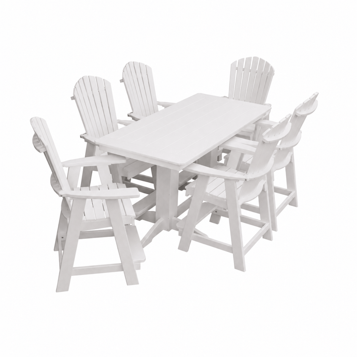 Keystone Amish Co. Sunburst 7-Piece Poly Counter Height Dining Set