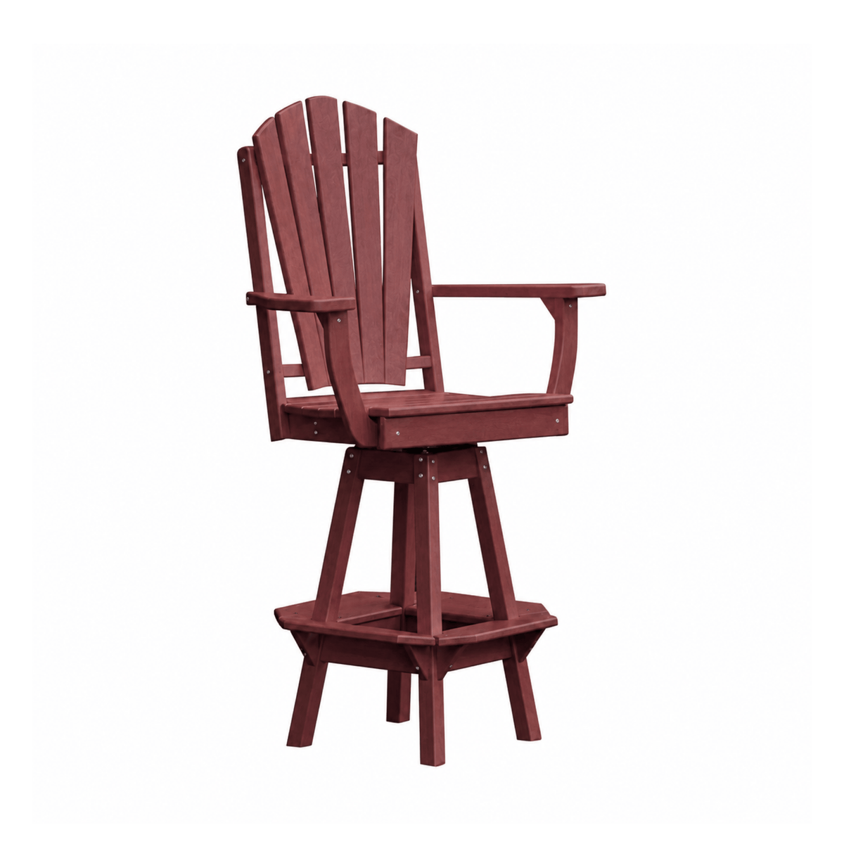 Keystone Amish Co. Sunburst Poly Composite Swivel Bar Chair