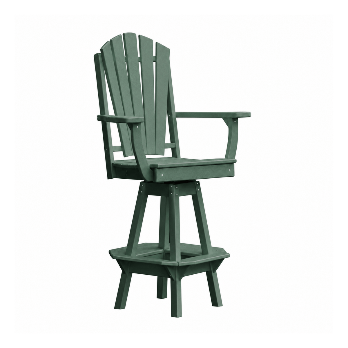 Keystone Amish Co. Sunburst Poly Composite Swivel Bar Chair