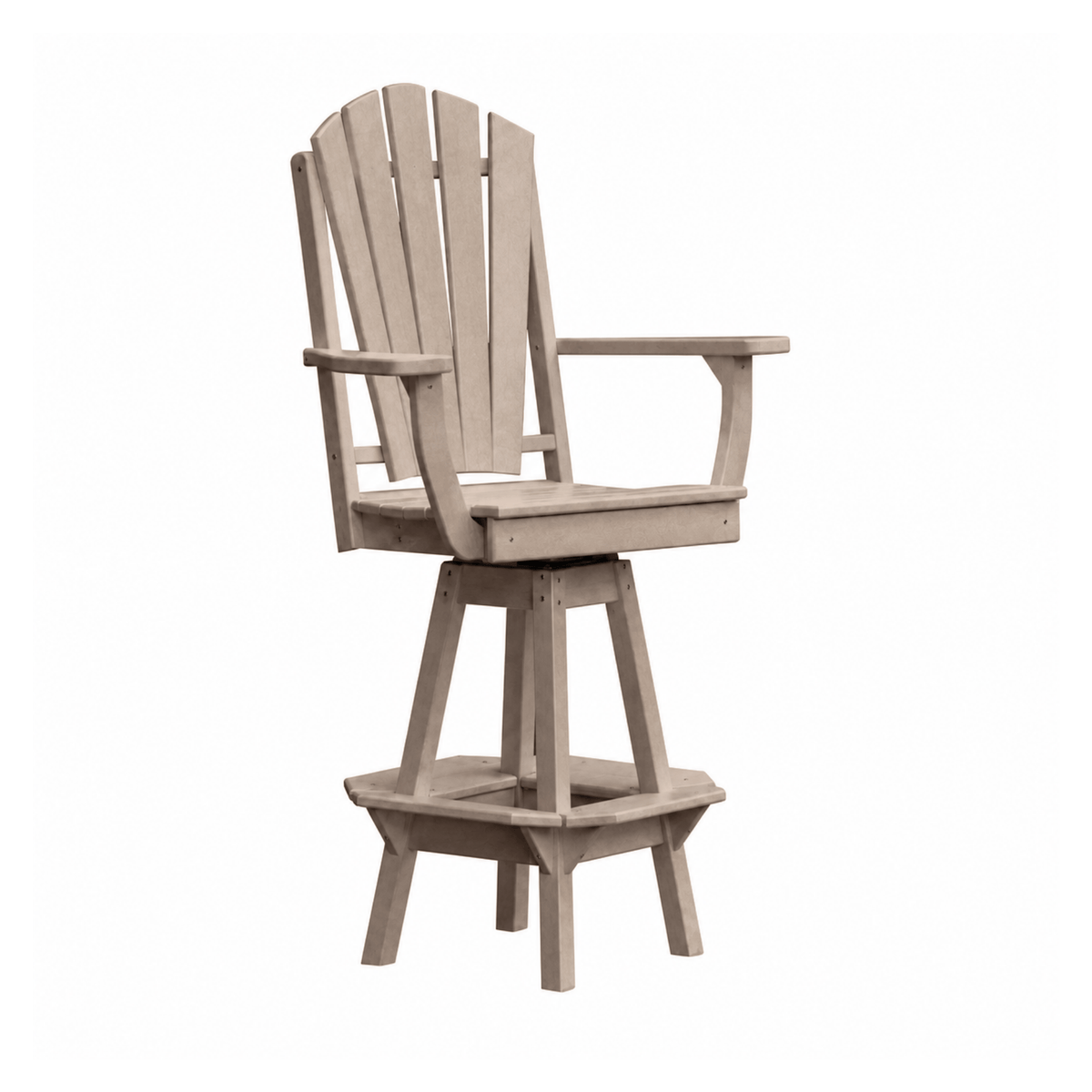 Keystone Amish Co. Sunburst Poly Composite Swivel Bar Chair