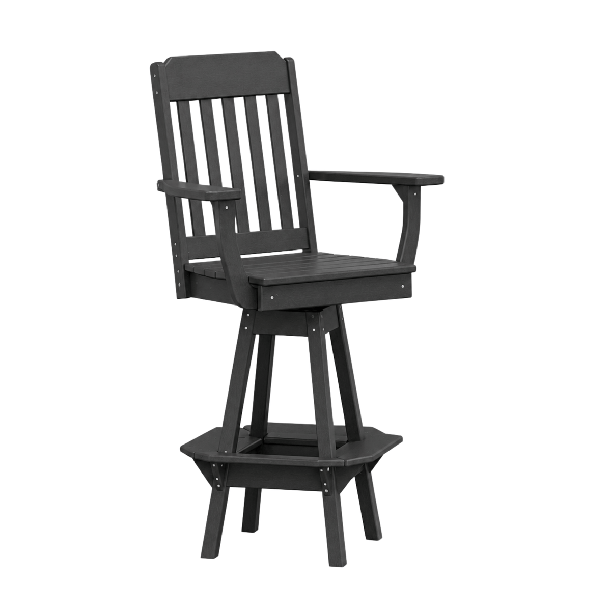 Keystone Amish Co. Traditional Poly Composite Swivel Bar Chair
