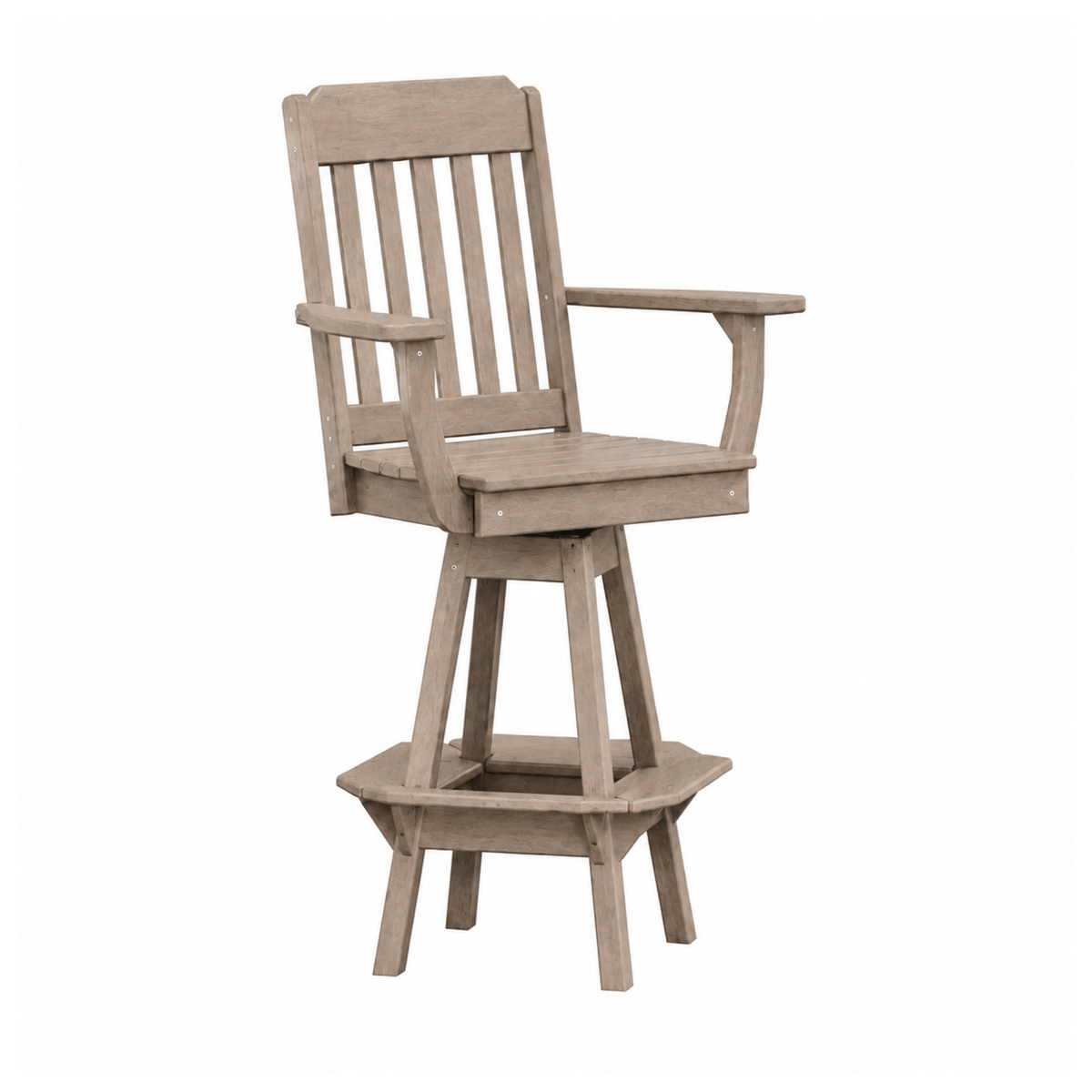 Keystone Amish Co. Traditional Poly Composite Swivel Bar Chair