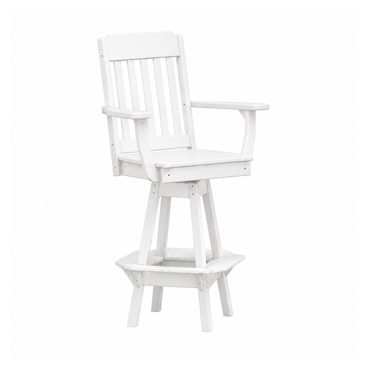 Keystone Amish Co. Traditional Poly Composite Swivel Bar Chair