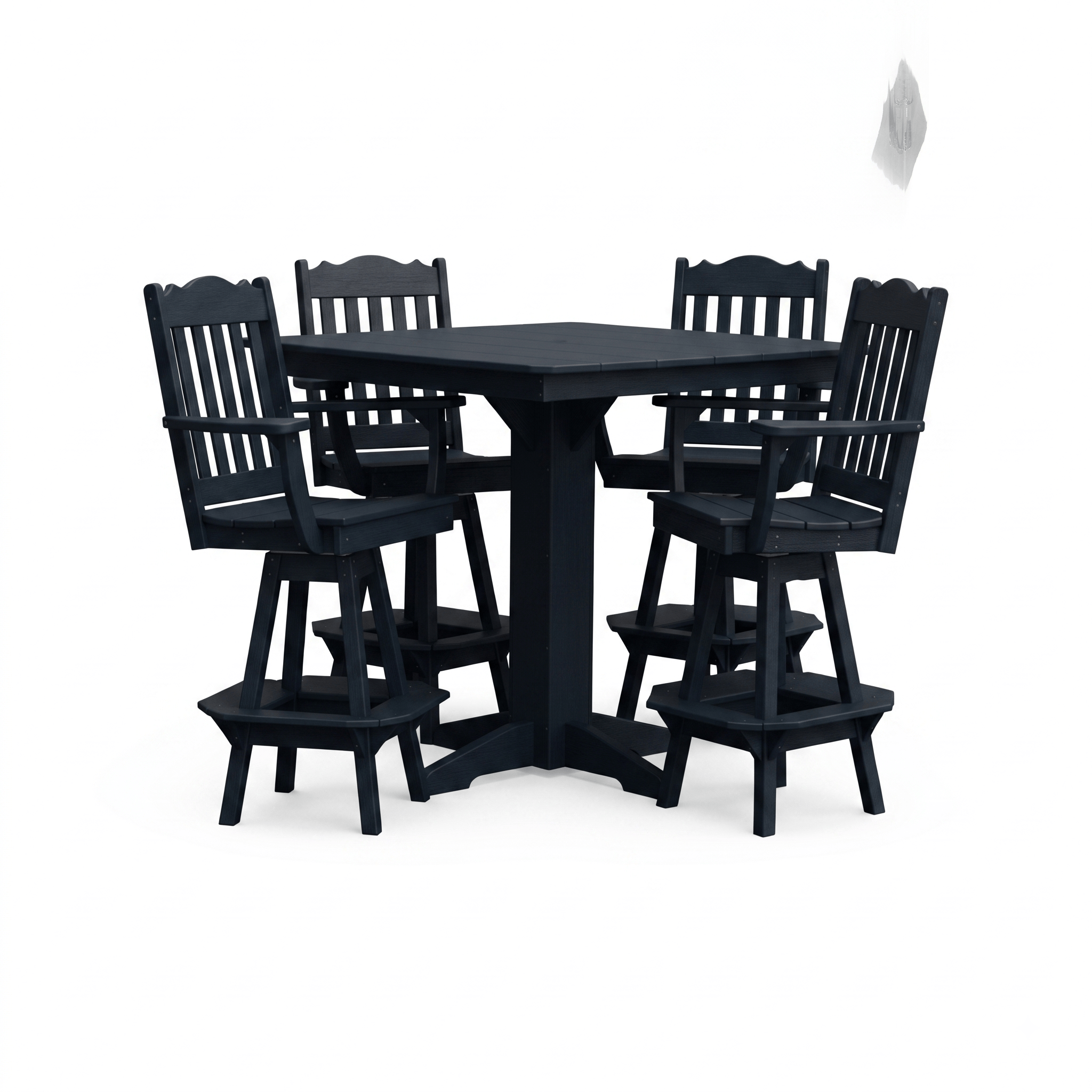Keystone Amish Co. York 5-Piece Poly Bar Dining Set with Square Table