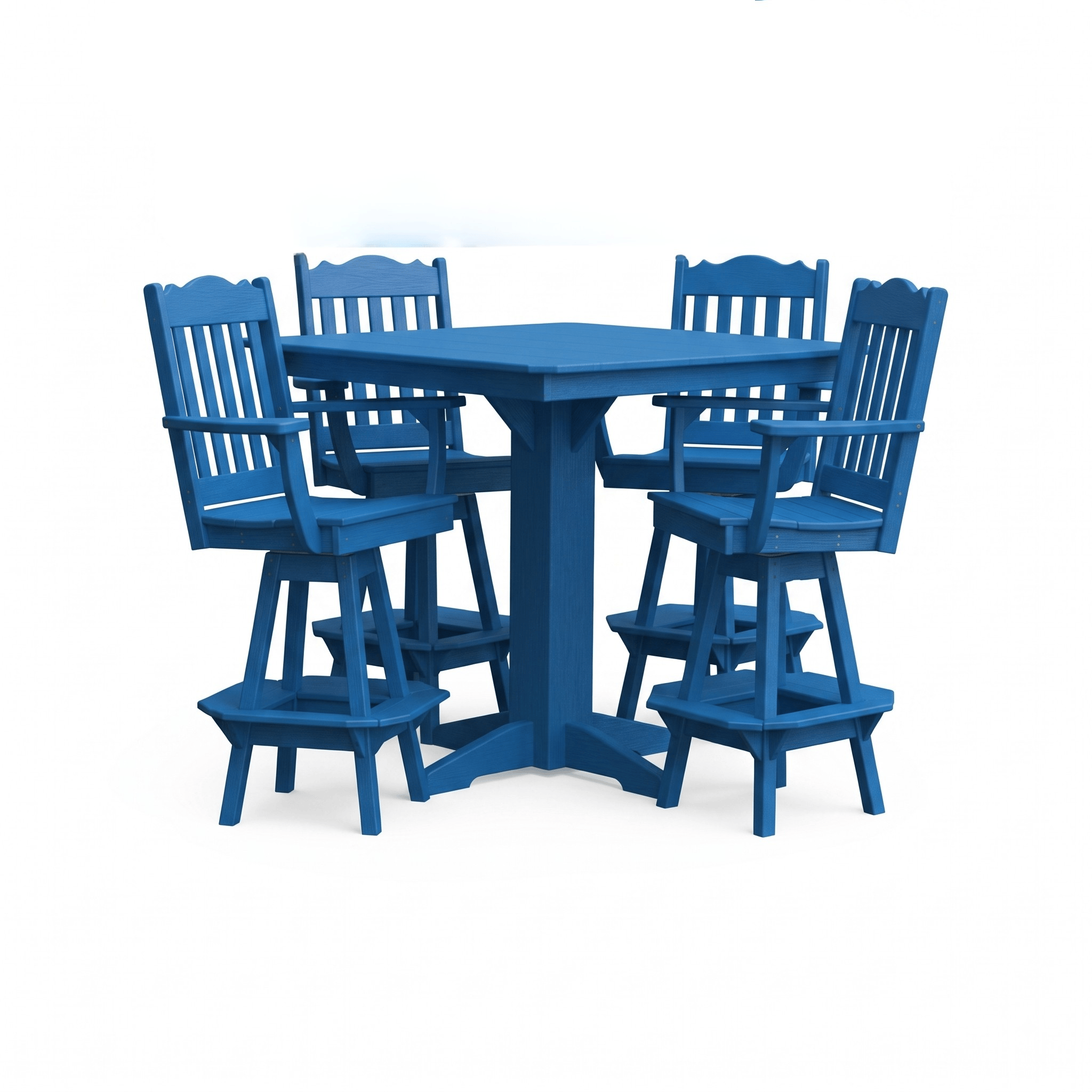 Keystone Amish Co. York 5-Piece Poly Bar Dining Set with Square Table