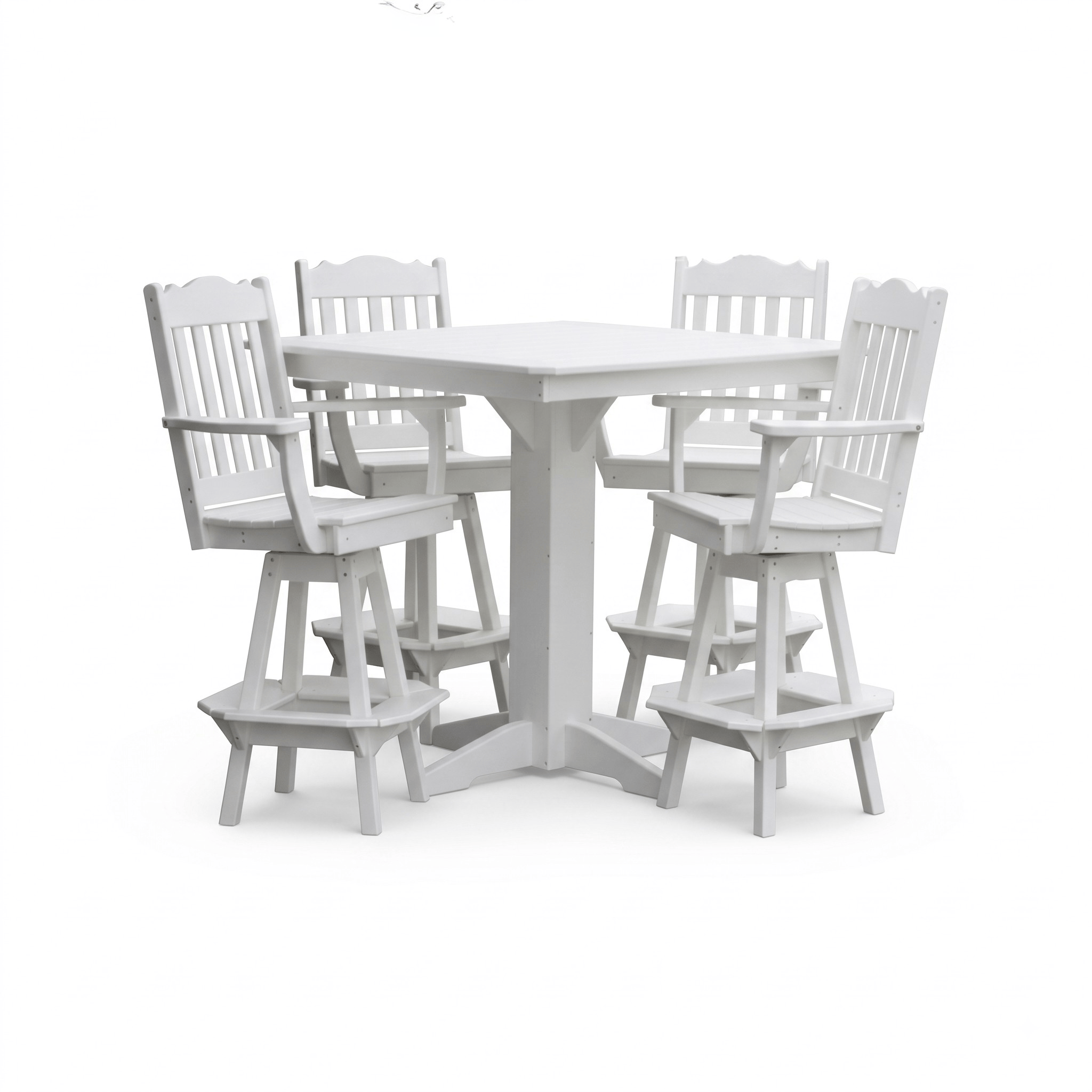 Keystone Amish Co. York 5-Piece Poly Bar Dining Set with Square Table