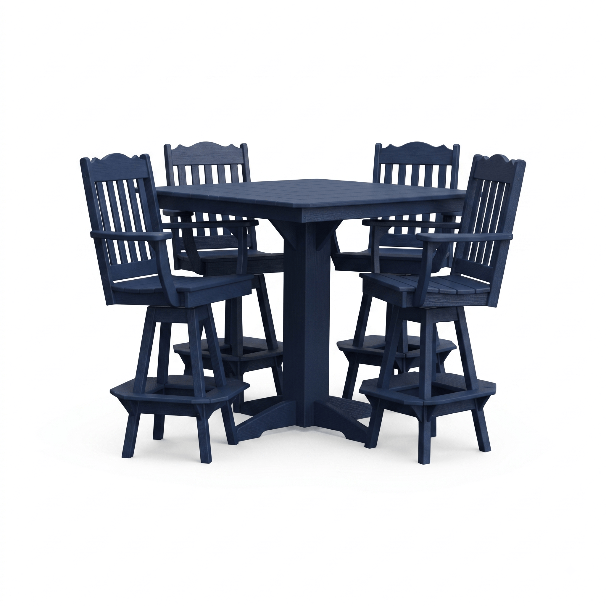 Keystone Amish Co. York 5-Piece Poly Bar Dining Set with Square Table