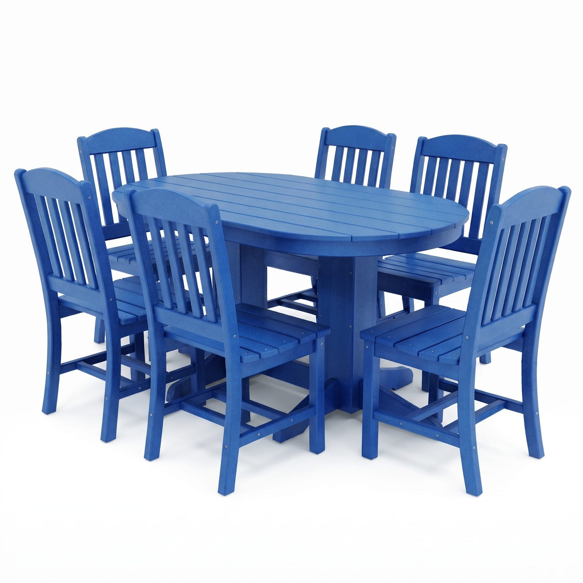 Keystone Amish Co. Classic 7-Piece Poly Lumber Oval Outdoor Dining Set