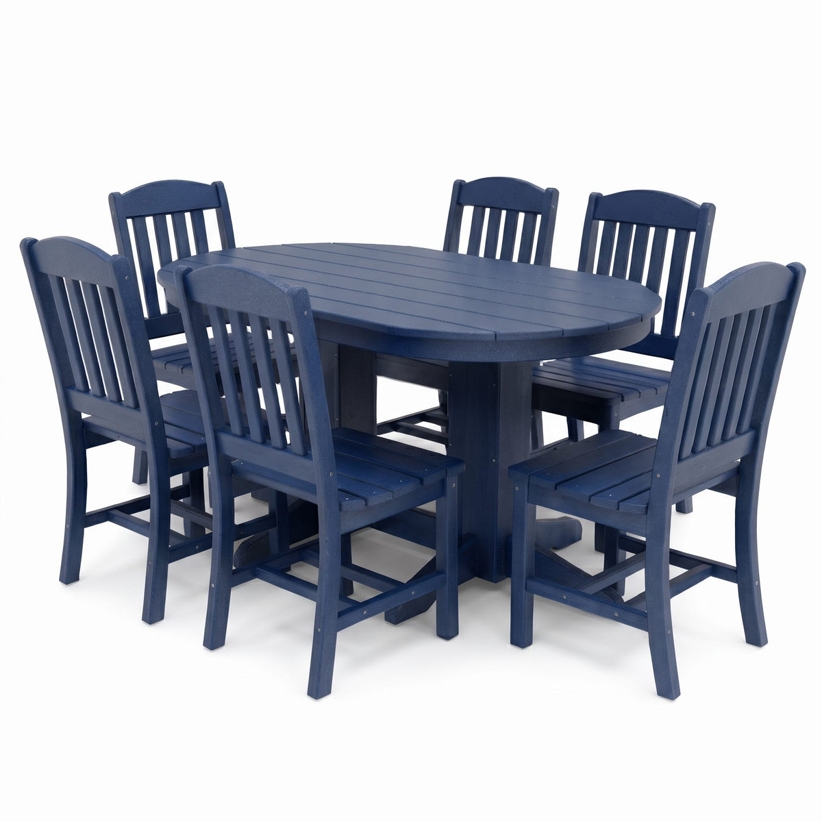 Keystone Amish Co. Classic 7-Piece Poly Lumber Oval Outdoor Dining Set