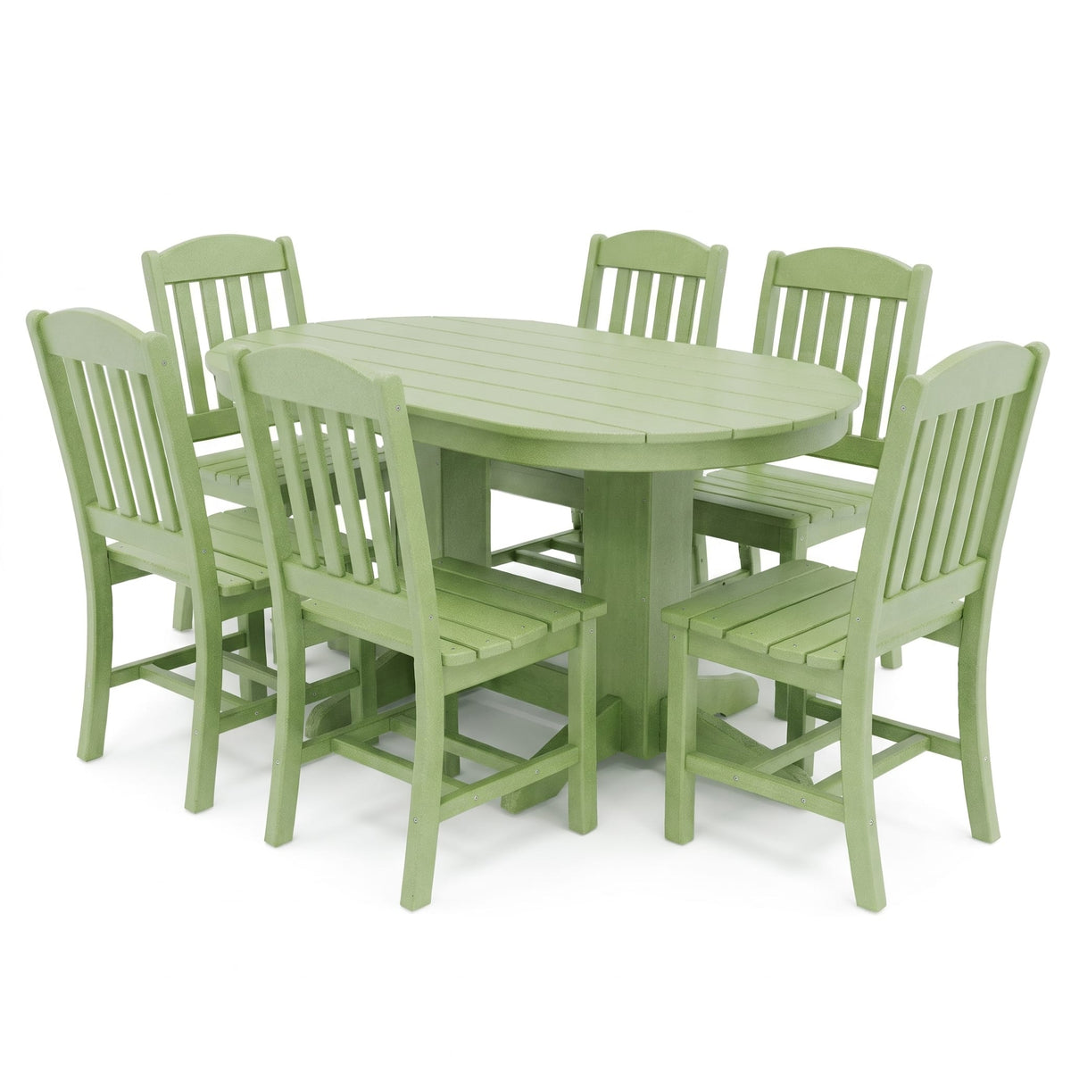 Keystone Amish Co. Classic 7-Piece Poly Lumber Oval Outdoor Dining Set