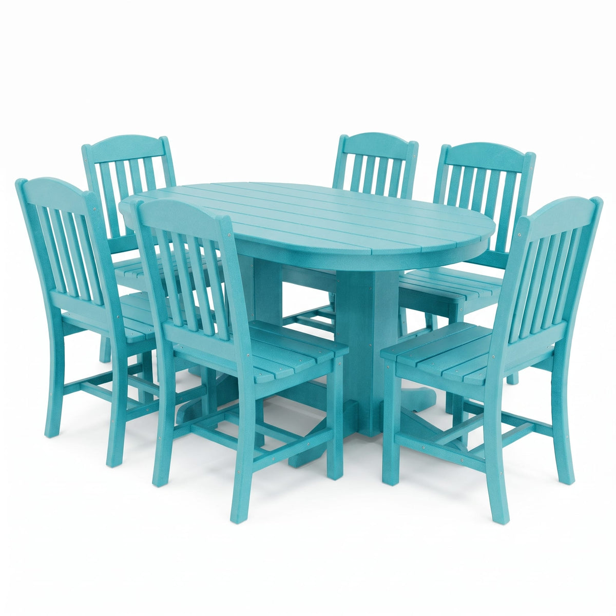 Keystone Amish Co. Classic 7-Piece Poly Lumber Oval Outdoor Dining Set
