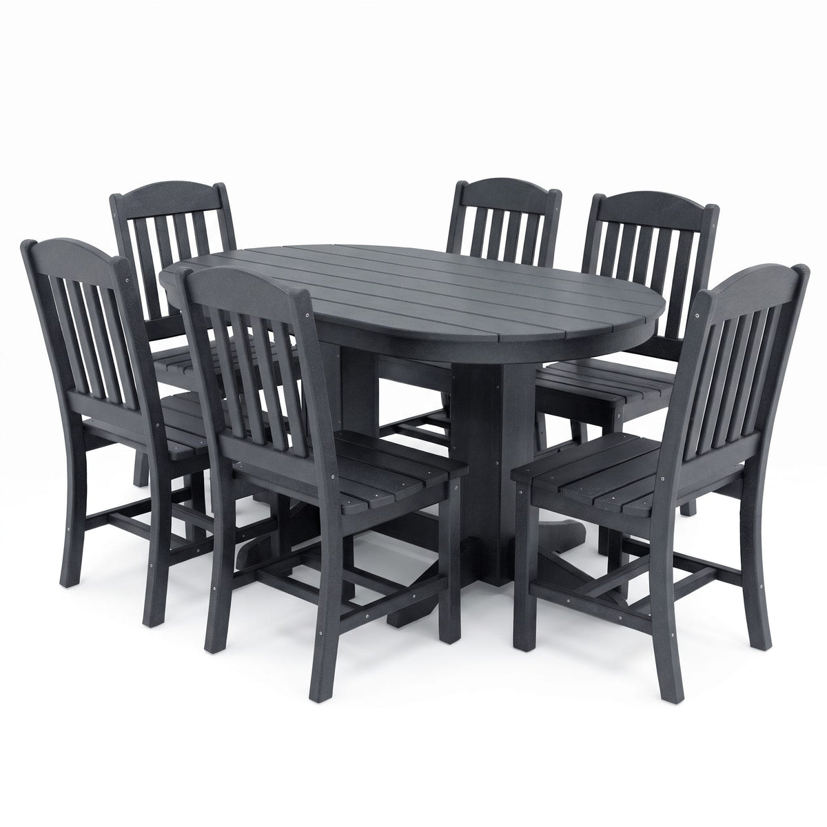 Keystone Amish Co. Classic 7-Piece Poly Lumber Oval Outdoor Dining Set