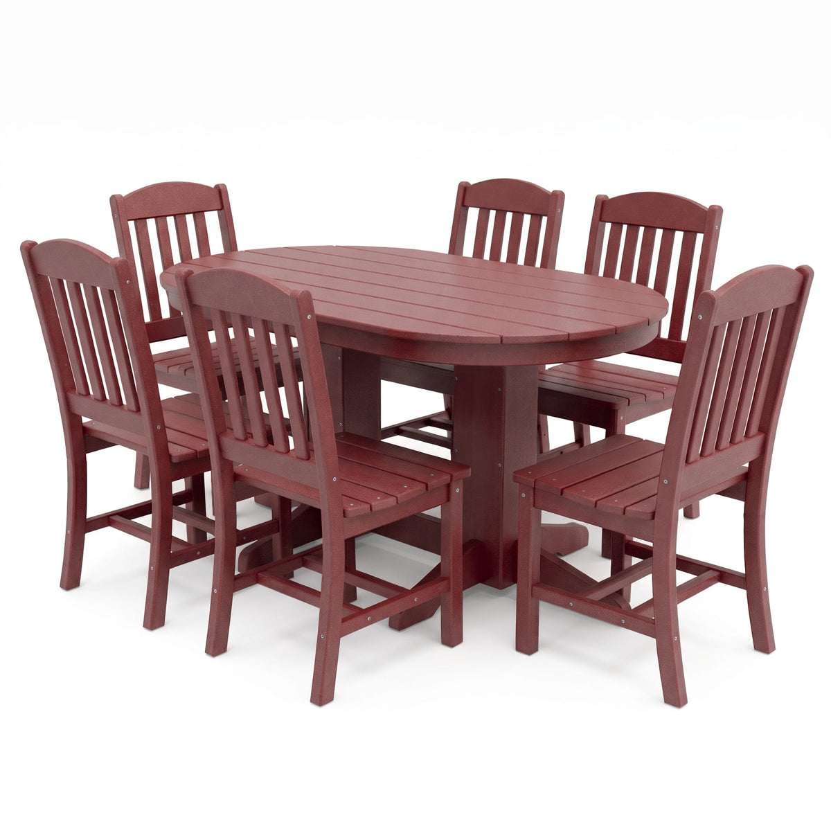 Keystone Amish Co. Classic 7-Piece Poly Lumber Oval Outdoor Dining Set