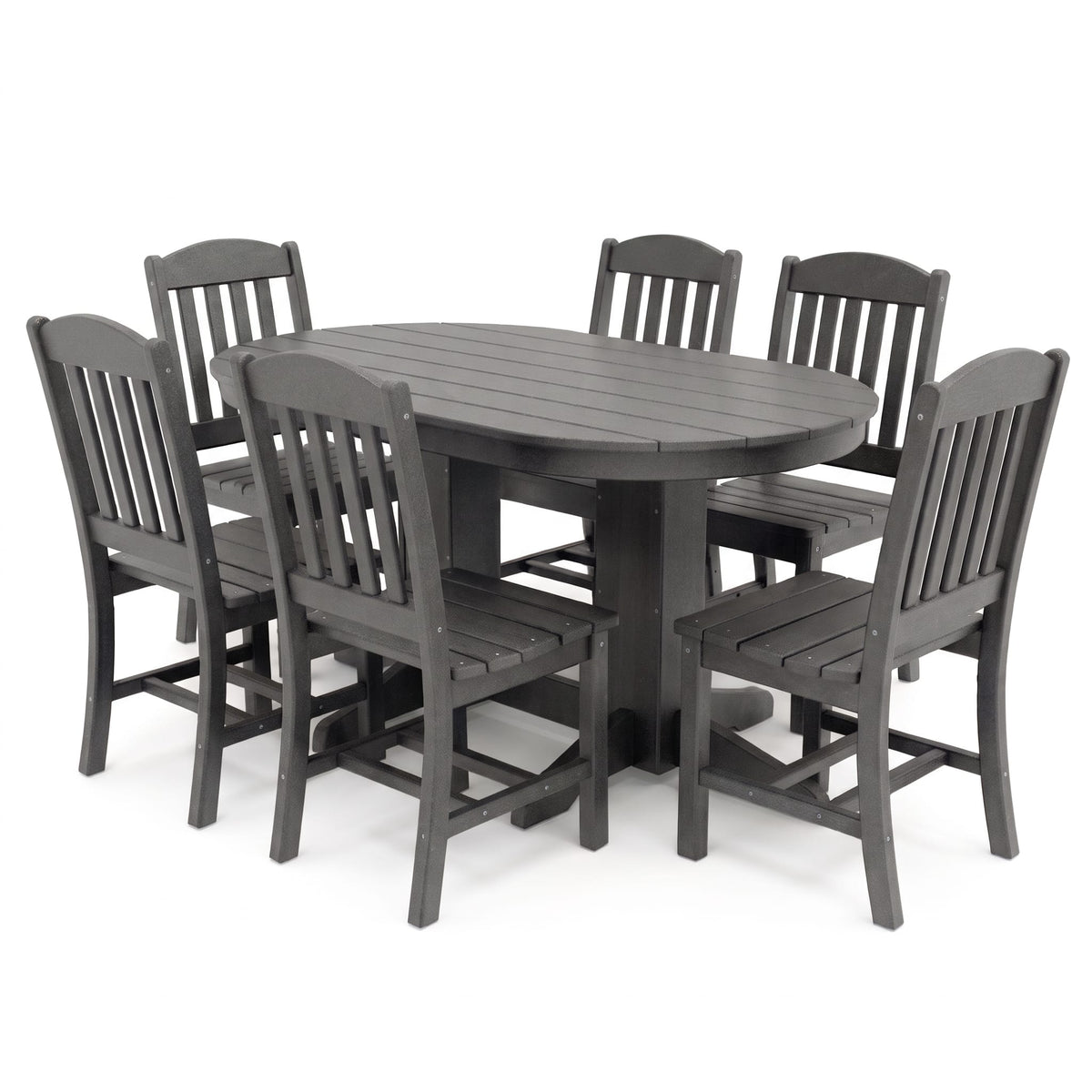 Keystone Amish Co. Classic 7-Piece Poly Lumber Oval Outdoor Dining Set