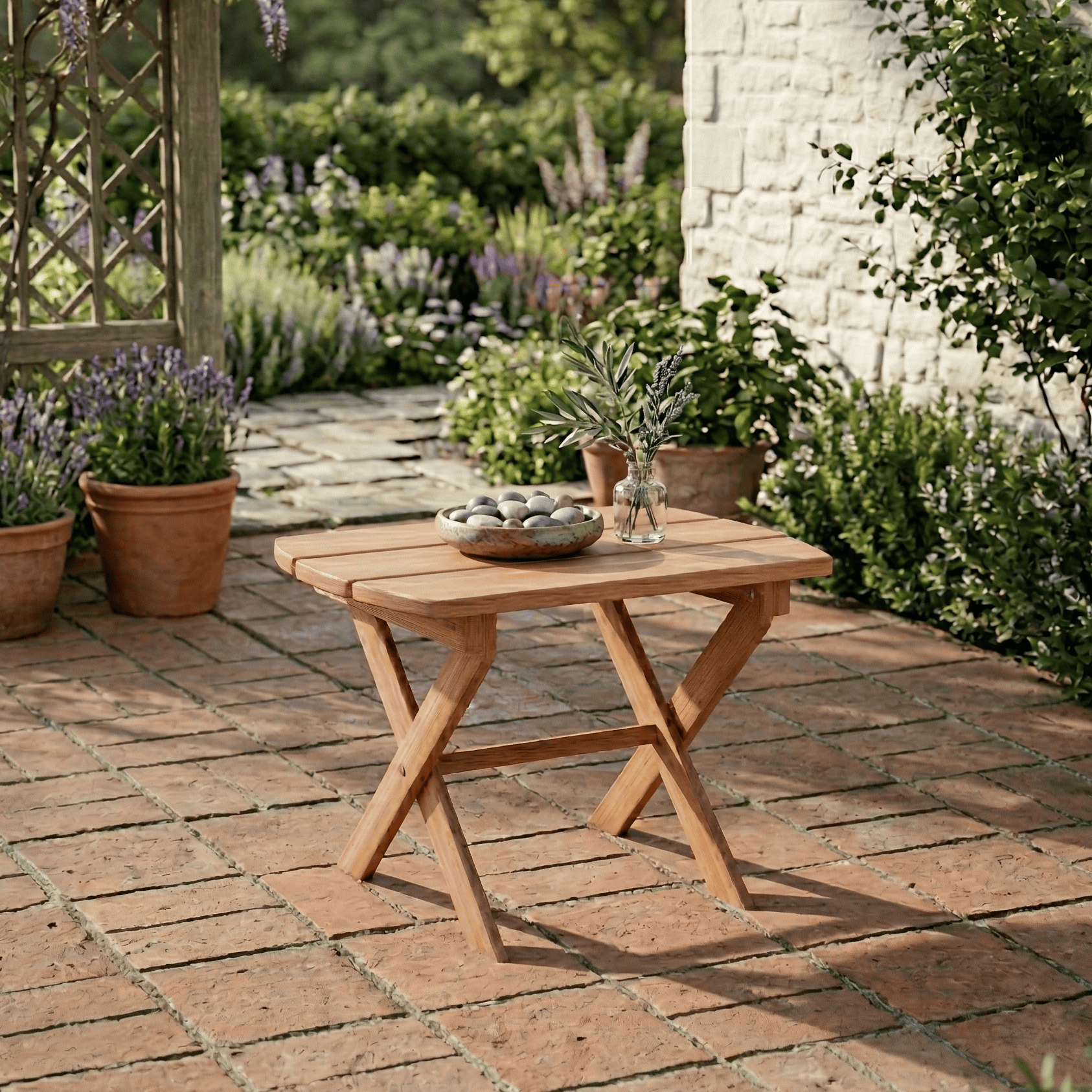 Keystone Amish Co. Red Cedar Folding Oval End Table