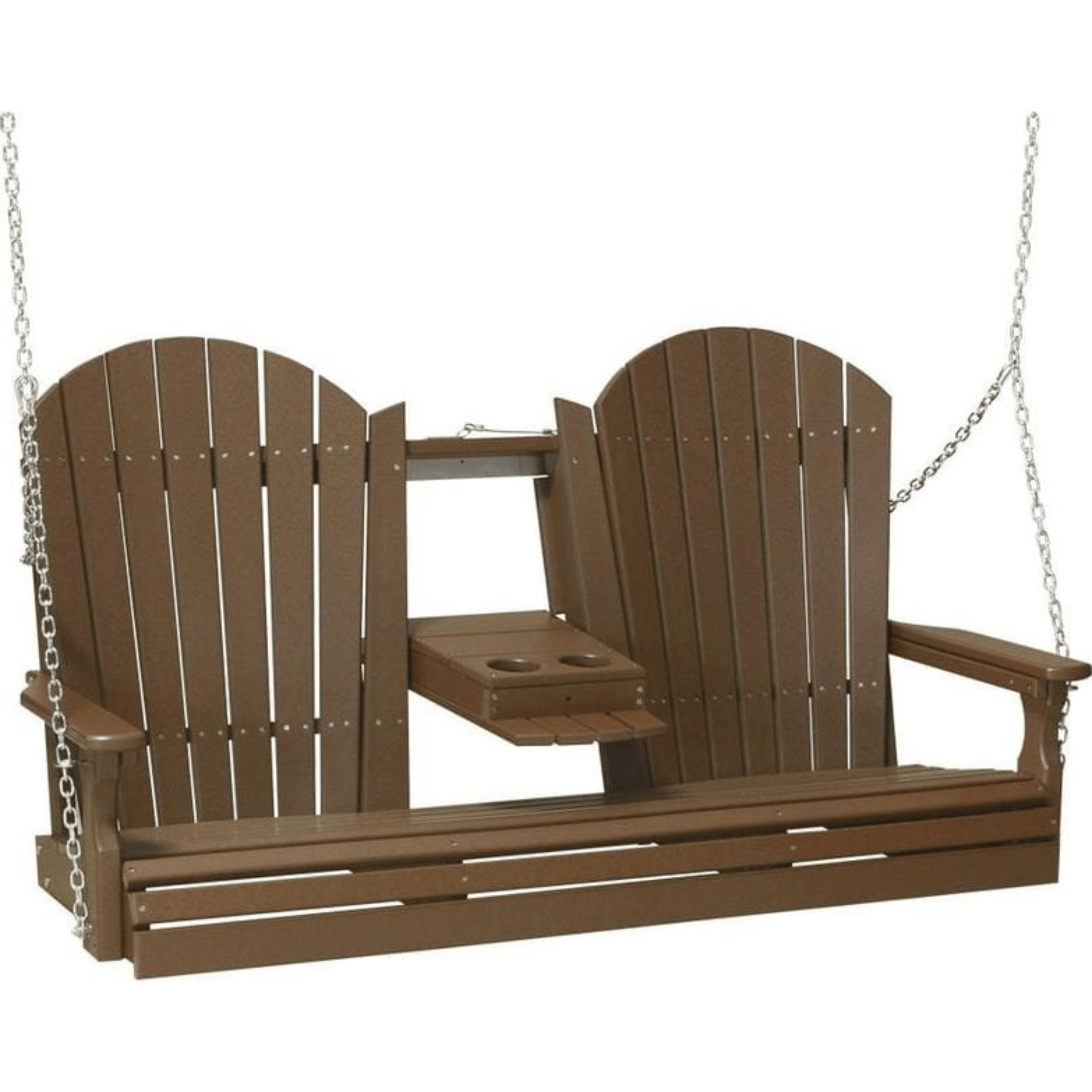 LuxCraft Adirondack 5-Foot Console Poly Composite Porch Swing
