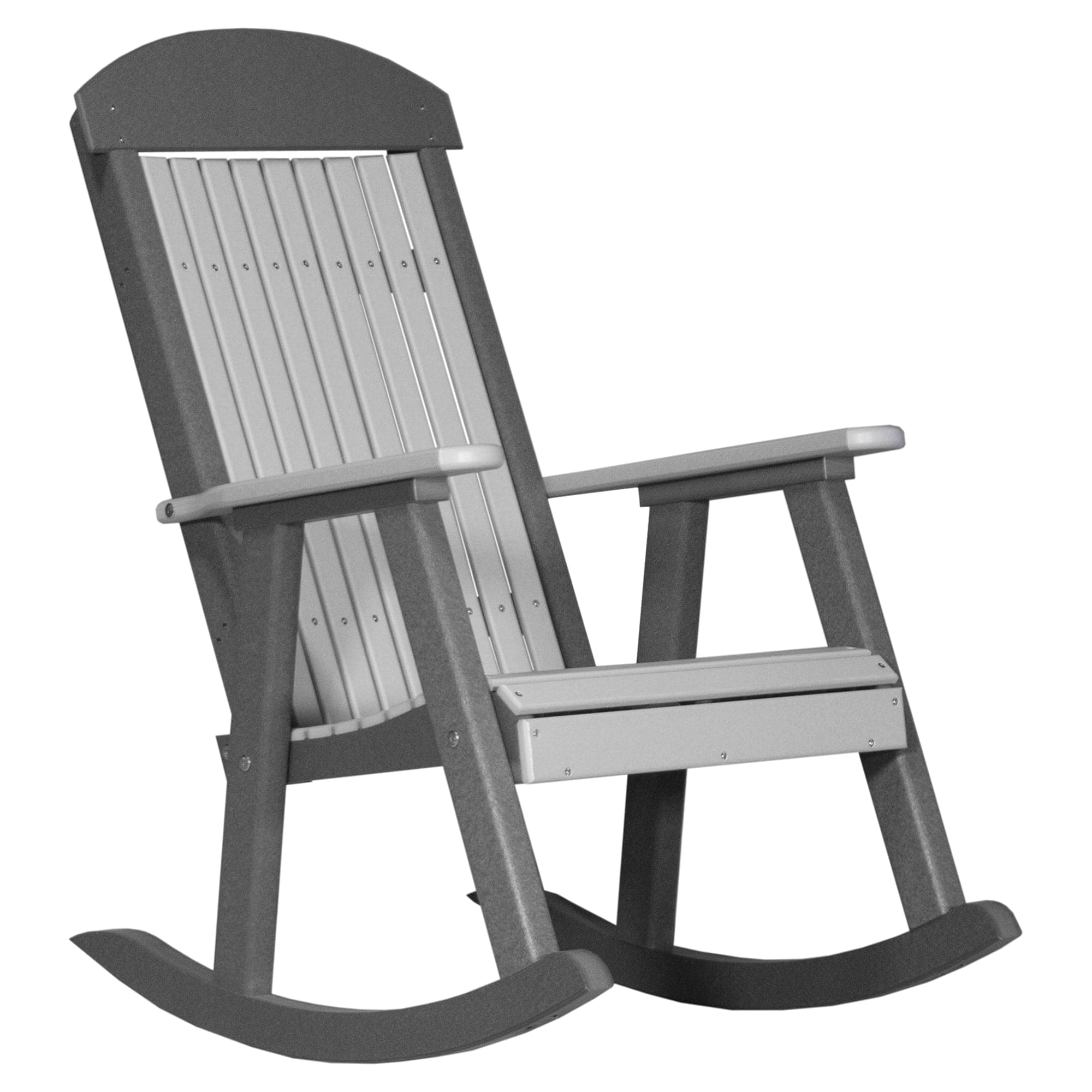 LuxCraft Classic Traditional Recycled Plastic Rocking Chair