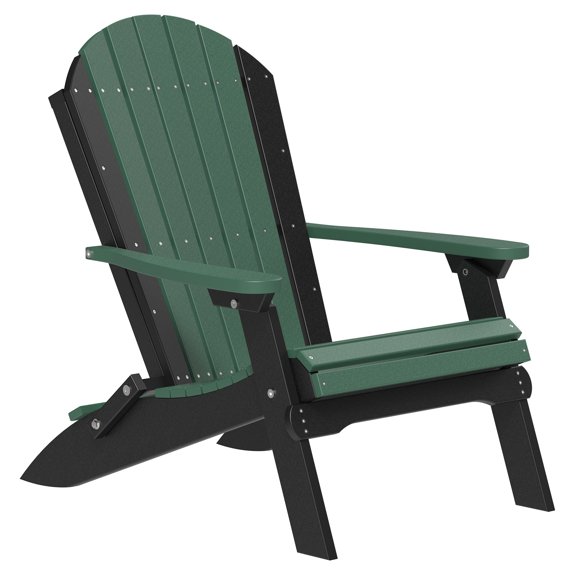 LuxCraft Folding Poly Lumber Adirondack Chair