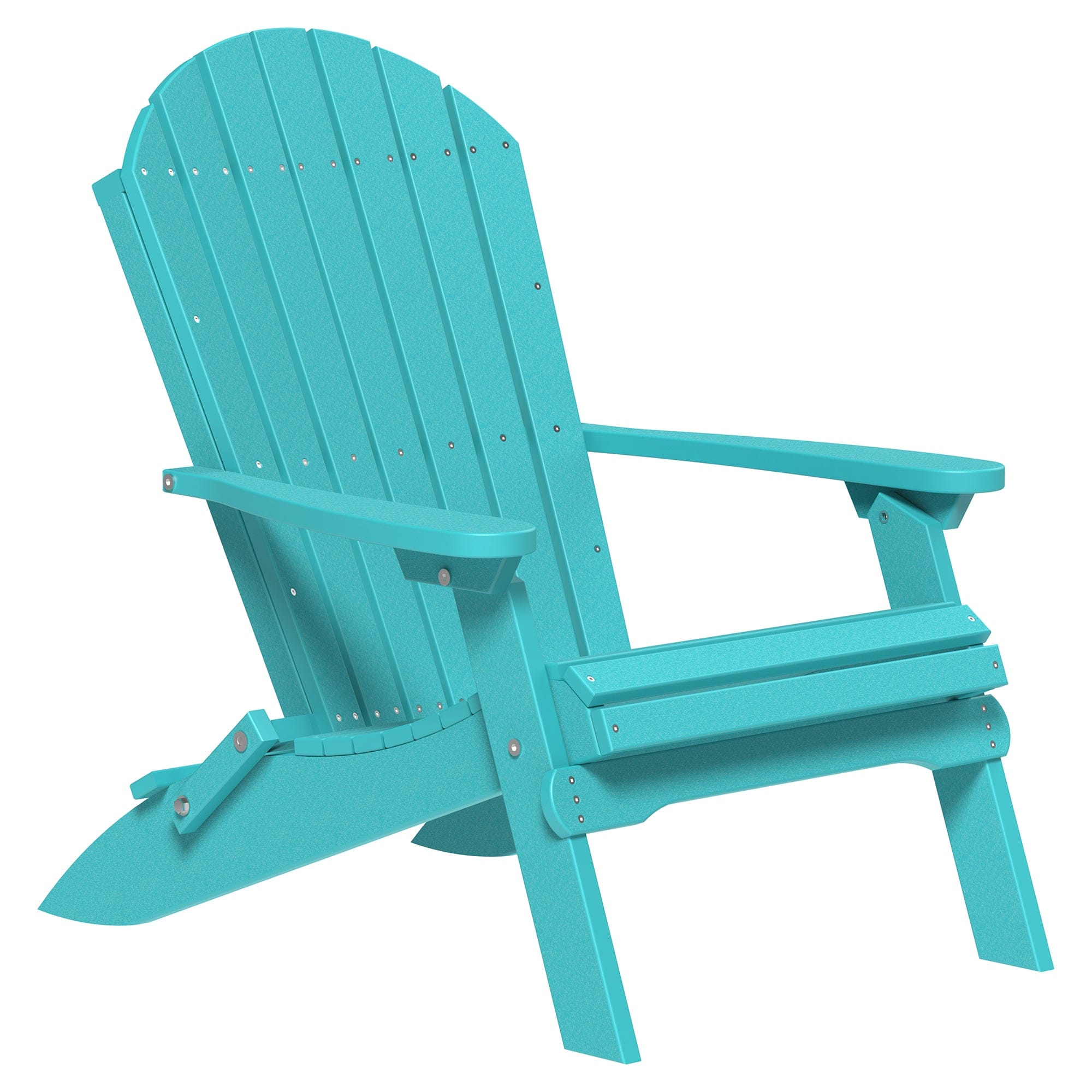 LuxCraft Folding Poly Lumber Adirondack Chair