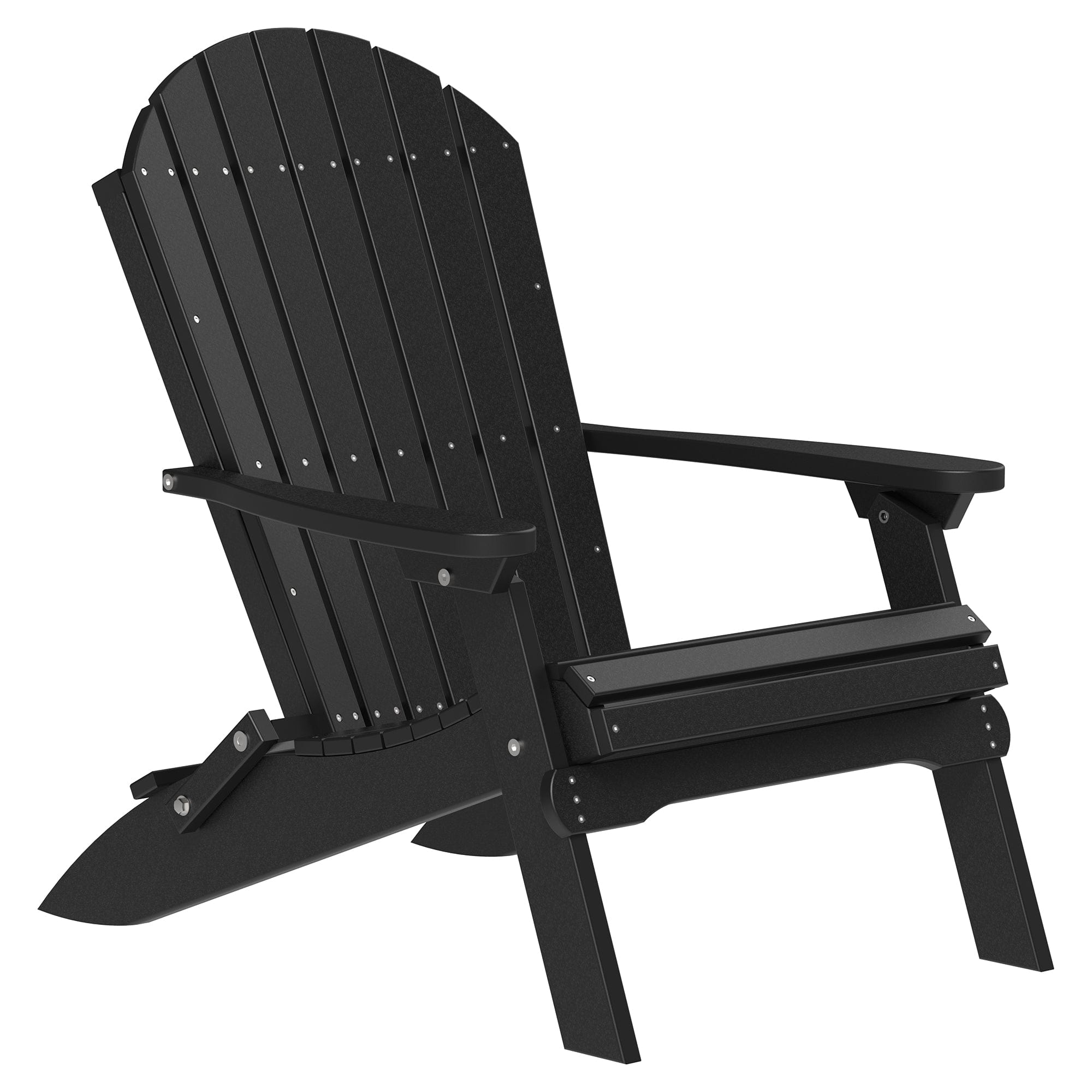 LuxCraft Folding Poly Lumber Adirondack Chair