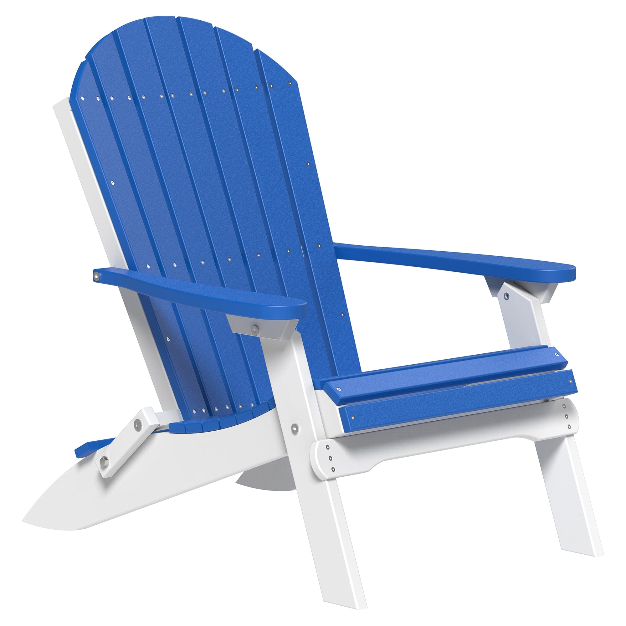 LuxCraft Folding Poly Lumber Adirondack Chair
