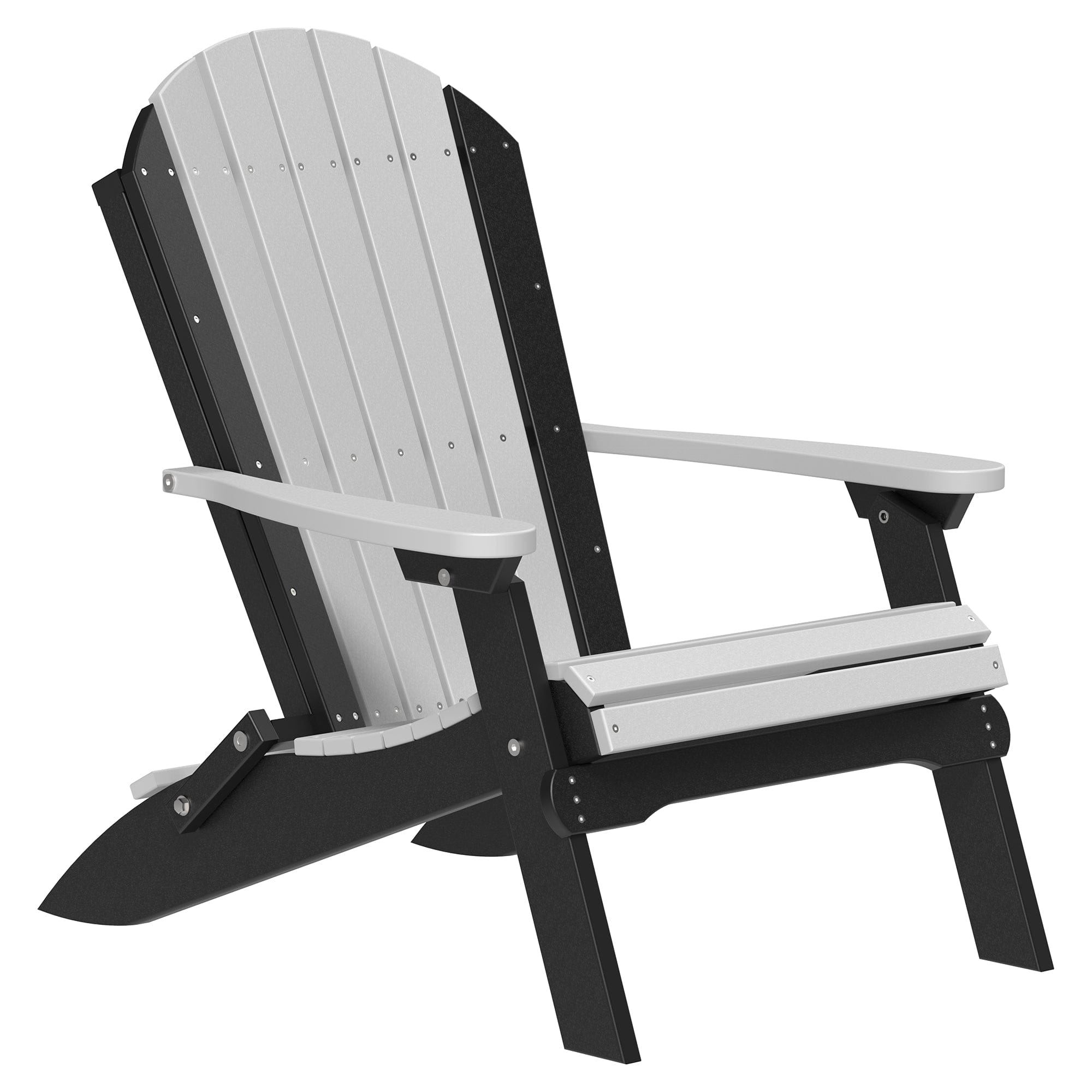 LuxCraft Folding Poly Lumber Adirondack Chair