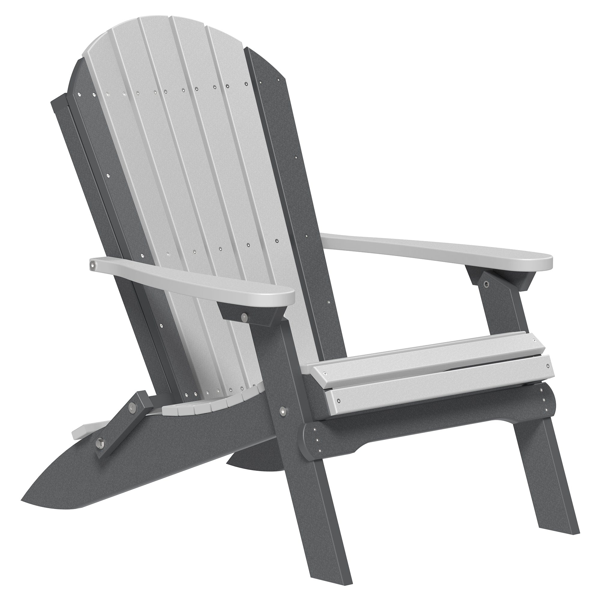 LuxCraft Folding Poly Lumber Adirondack Chair