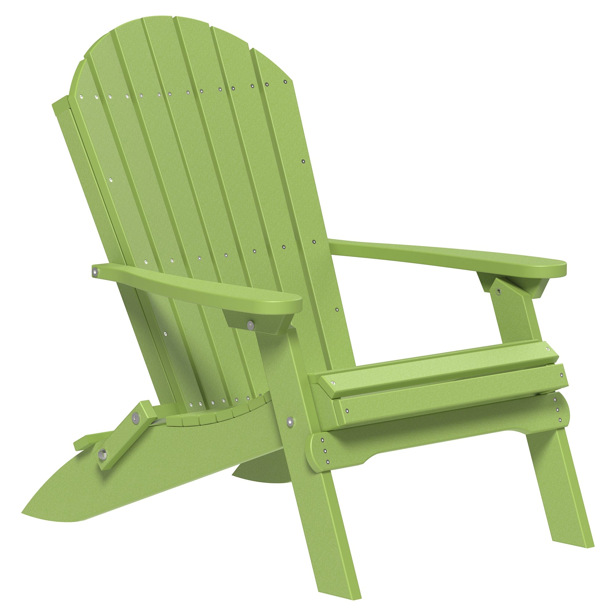 LuxCraft Folding Poly Lumber Adirondack Chair