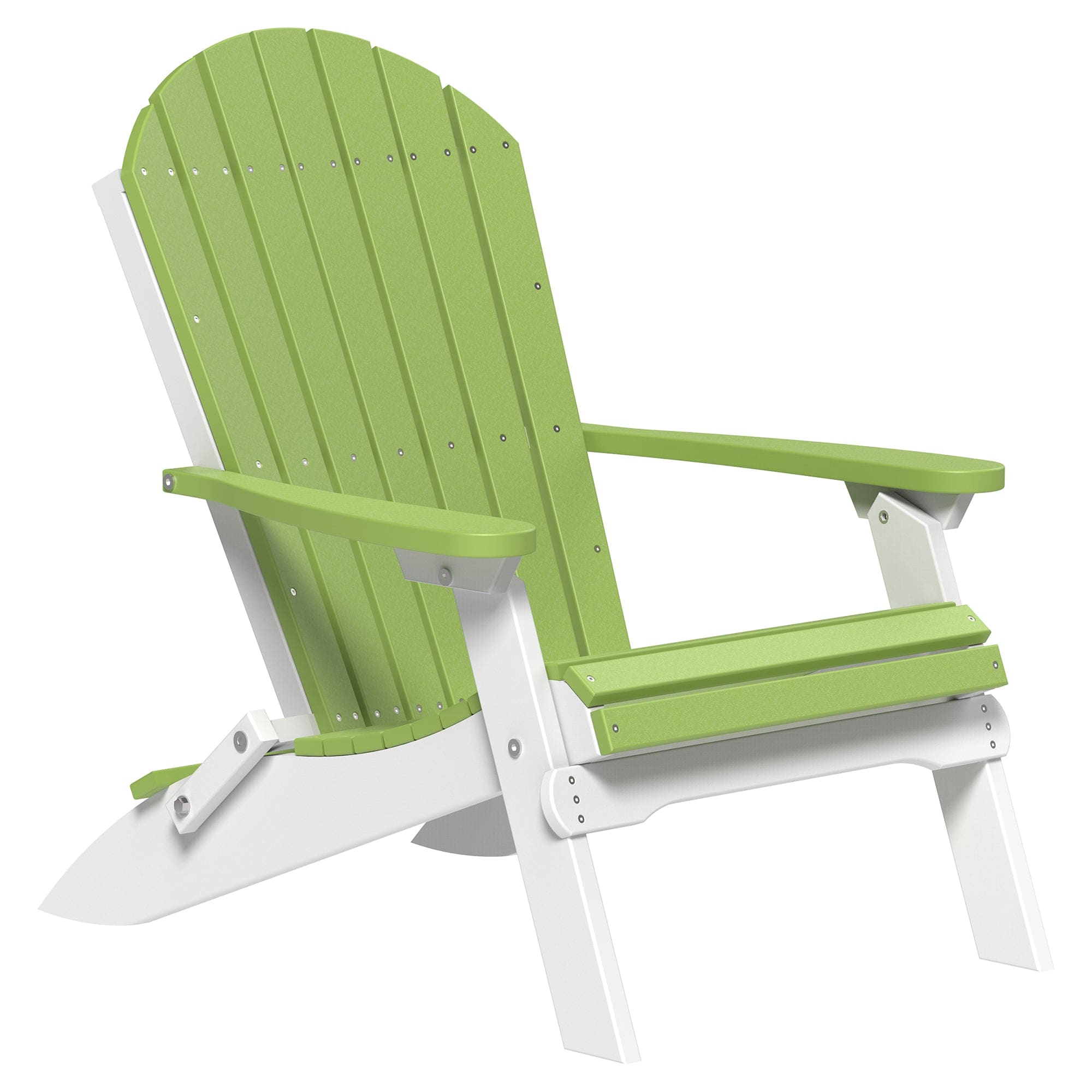 LuxCraft Folding Poly Lumber Adirondack Chair