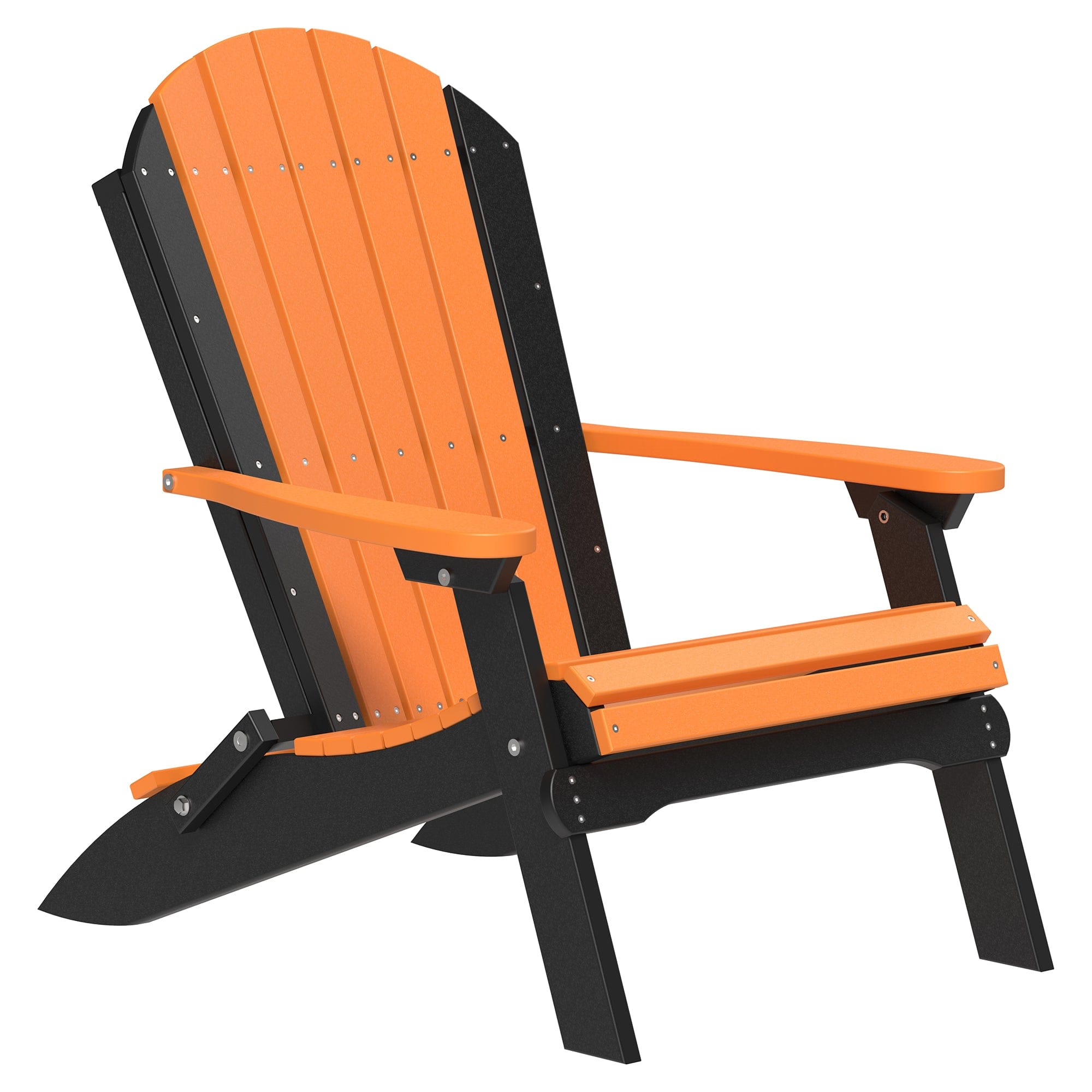 LuxCraft Folding Poly Lumber Adirondack Chair