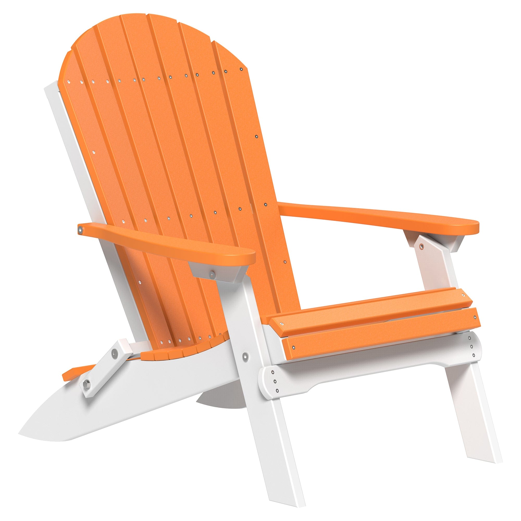 LuxCraft Folding Poly Lumber Adirondack Chair