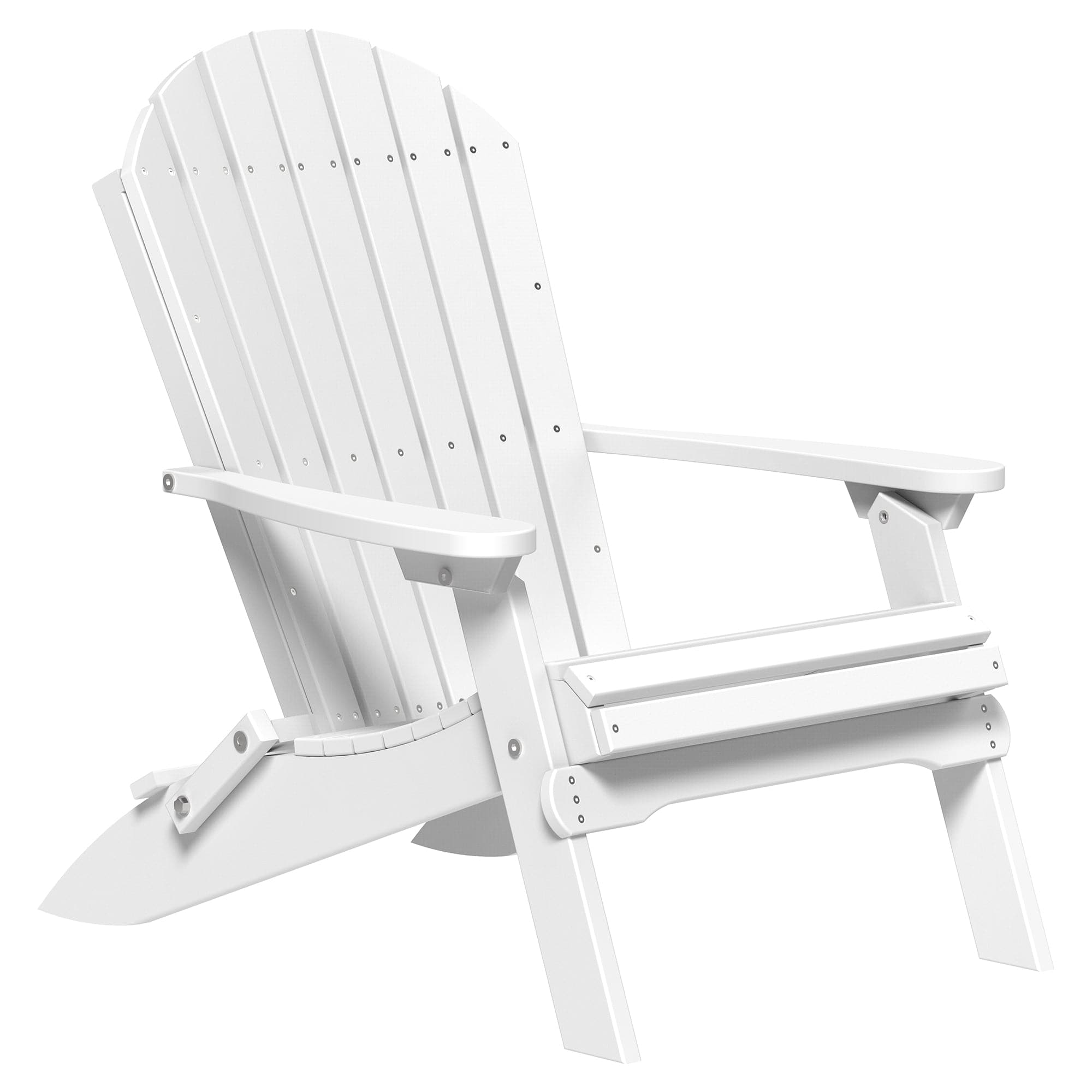 LuxCraft Folding Poly Lumber Adirondack Chair