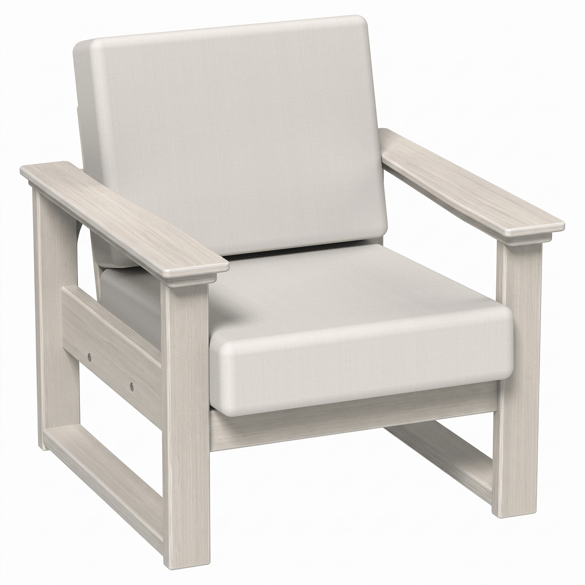 LuxCraft Poly Composite Lanai Deep Seating Chair with Cushion