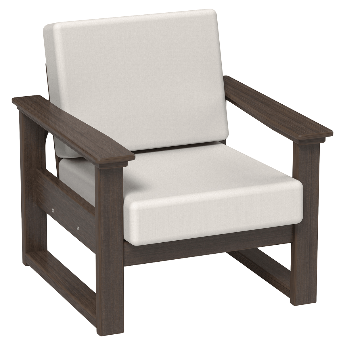 LuxCraft Poly Composite Lanai Deep Seating Chair with Cushion