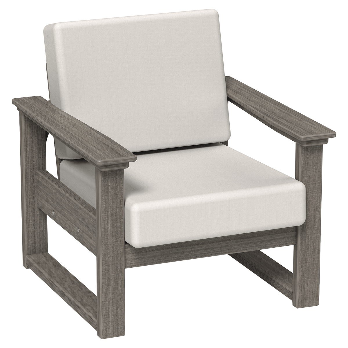 LuxCraft Poly Composite Lanai Deep Seating Chair with Cushion
