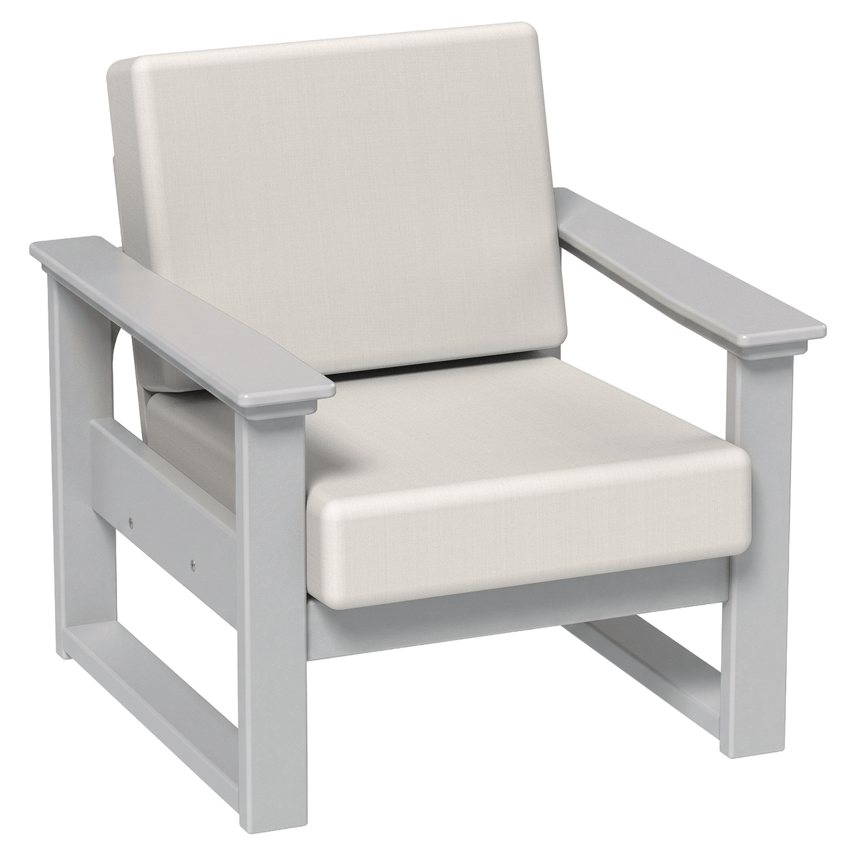 LuxCraft Poly Composite Lanai Deep Seating Chair with Cushion