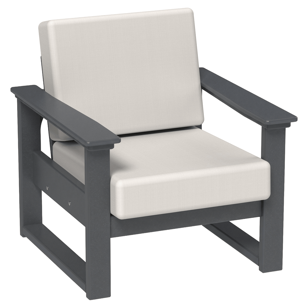 LuxCraft Poly Composite Lanai Deep Seating Chair with Cushion