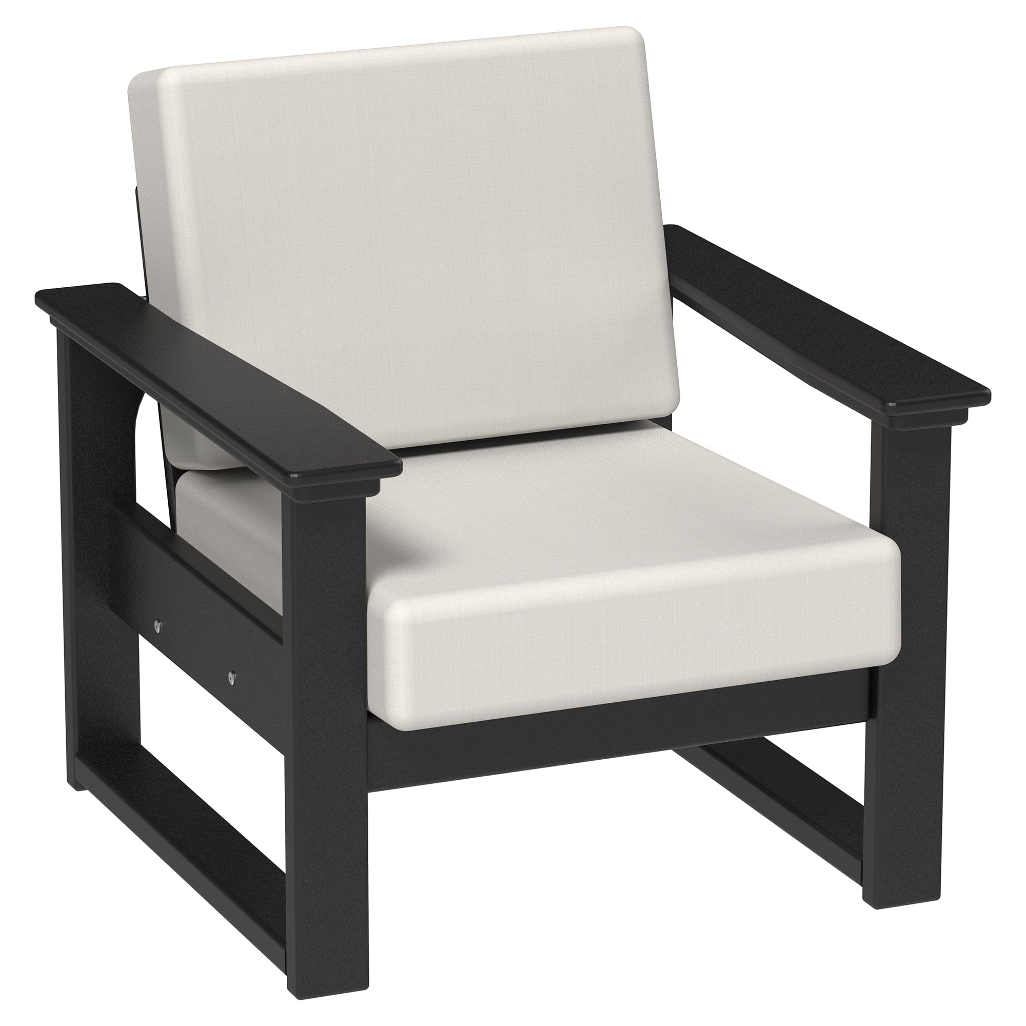 Lanai Deep Seating Chair in Black with Canvas fabric