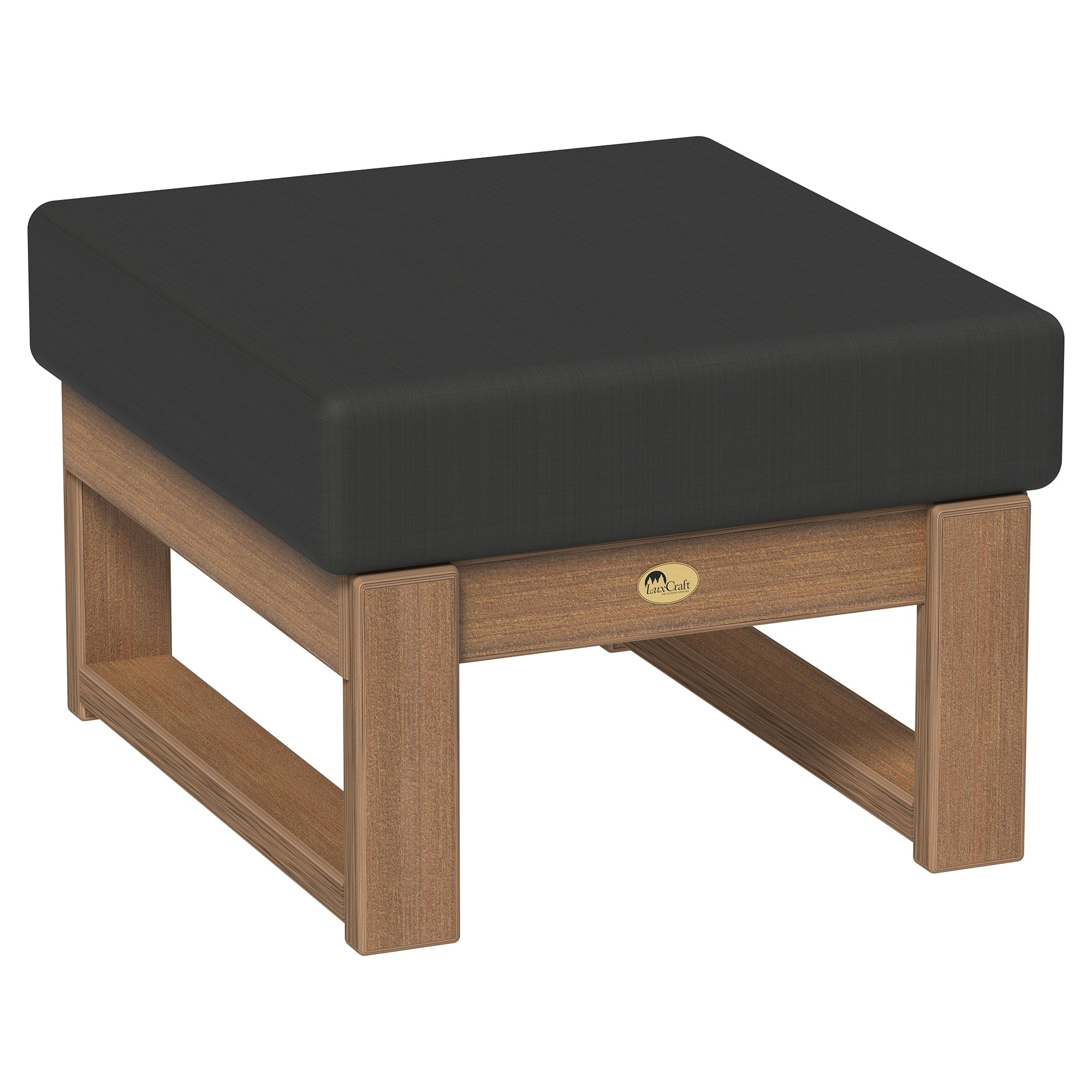 LuxCraft Poly Composite Lanai Deep Seating Ottoman with Cushion