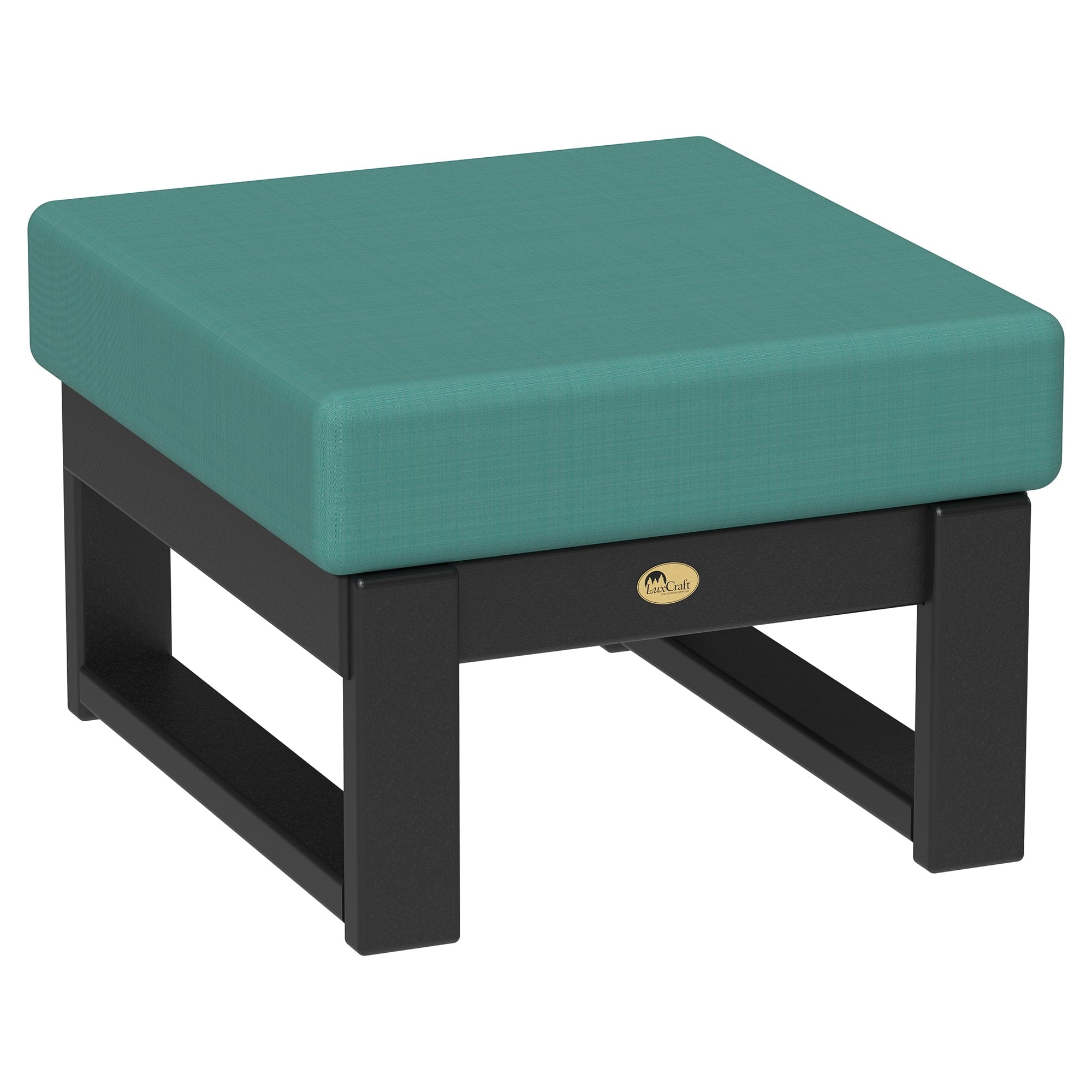 LuxCraft Poly Composite Lanai Deep Seating Ottoman with Cushion
