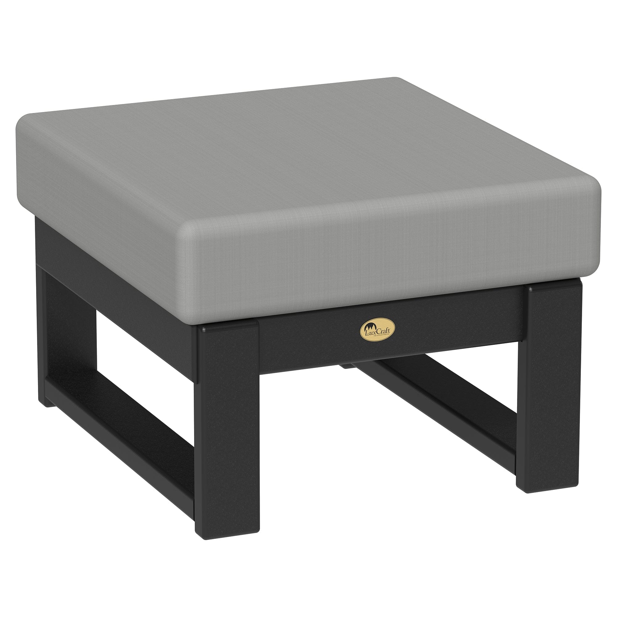 LuxCraft Poly Composite Lanai Deep Seating Ottoman with Cushion