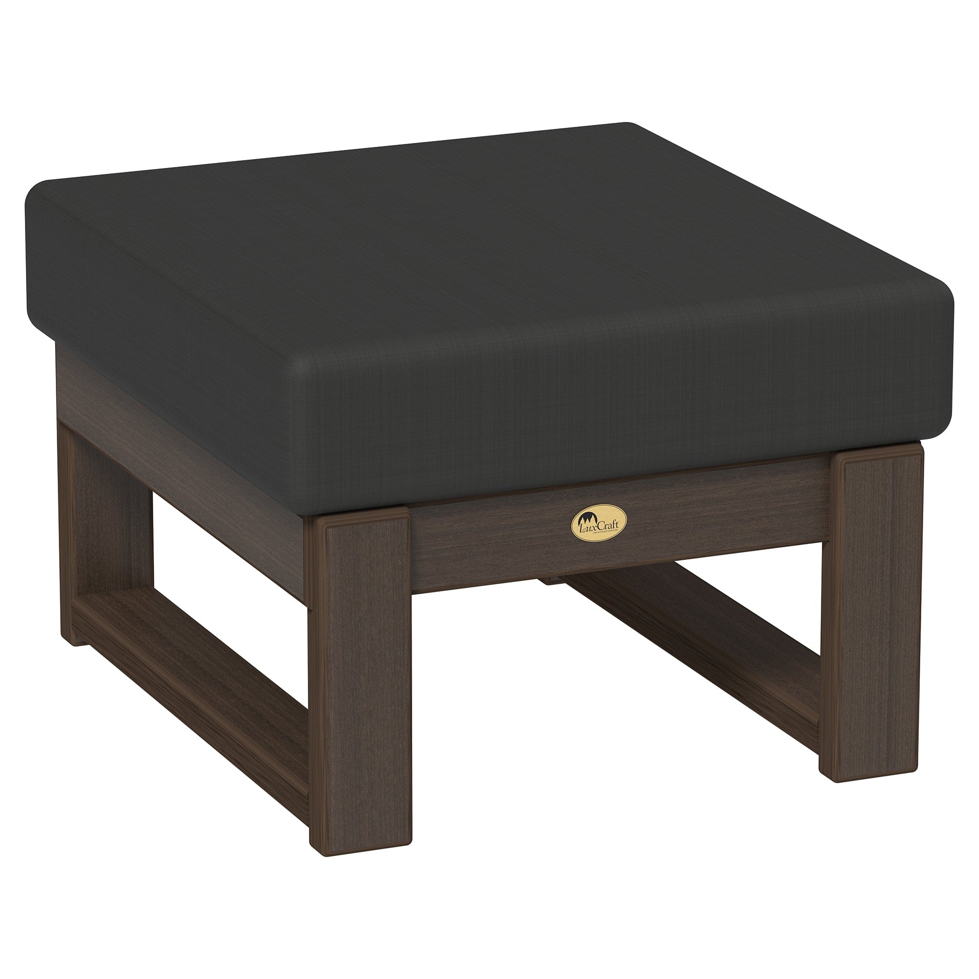 LuxCraft Poly Composite Lanai Deep Seating Ottoman with Cushion