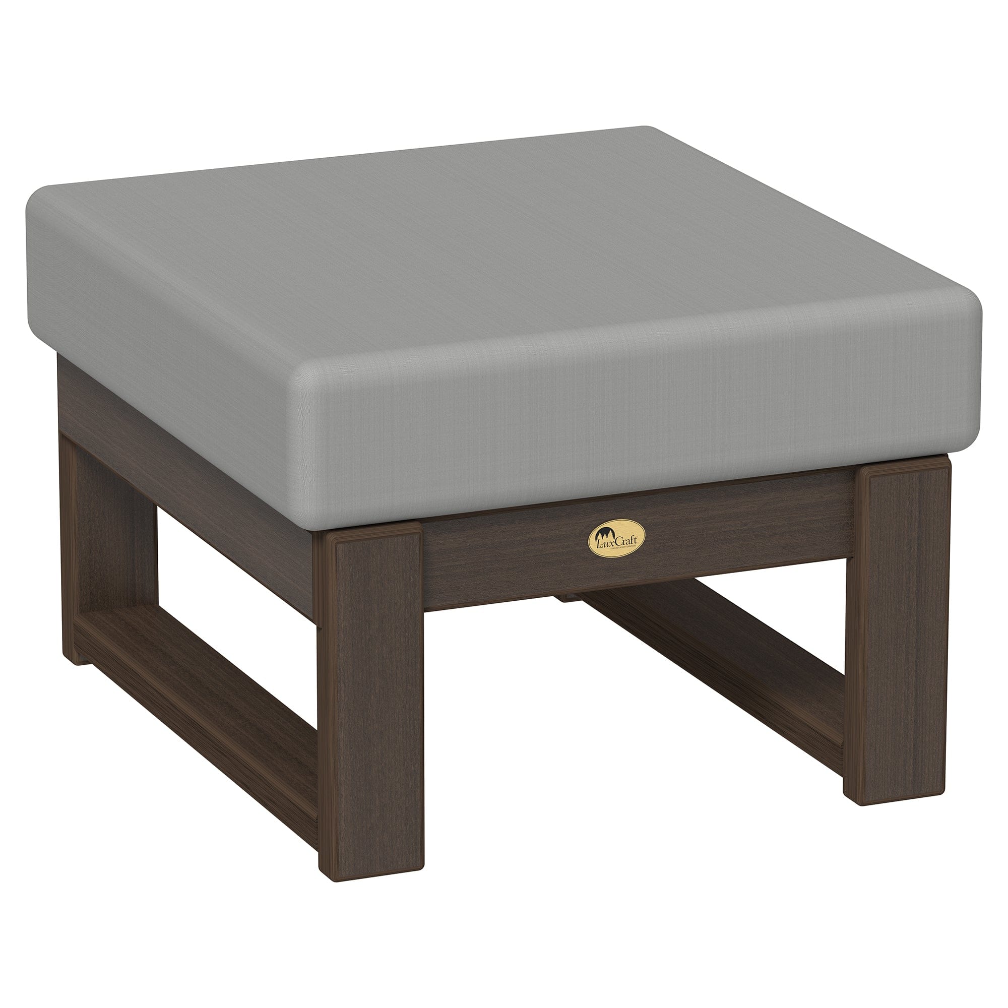 LuxCraft Poly Composite Lanai Deep Seating Ottoman with Cushion