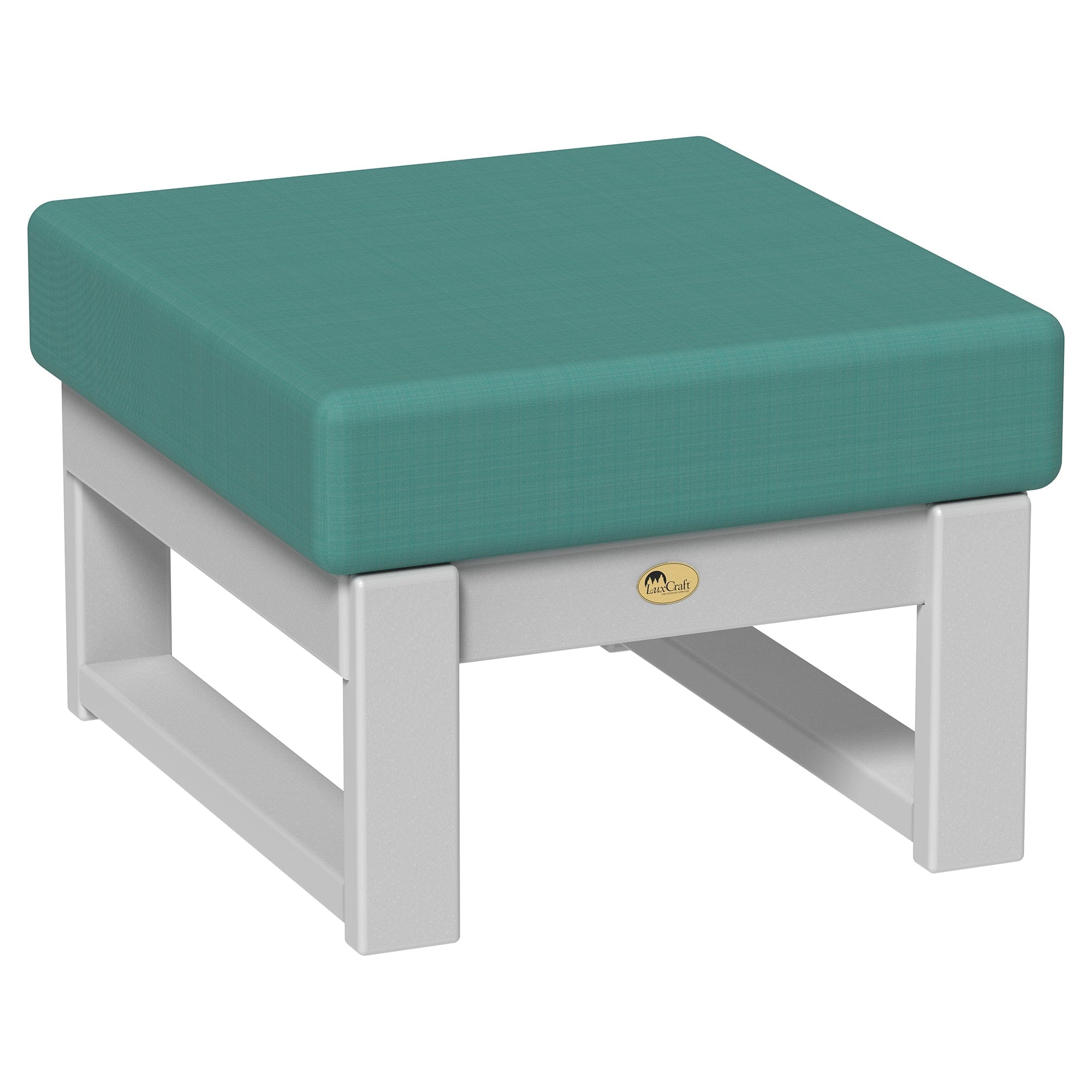 LuxCraft Poly Composite Lanai Deep Seating Ottoman with Cushion