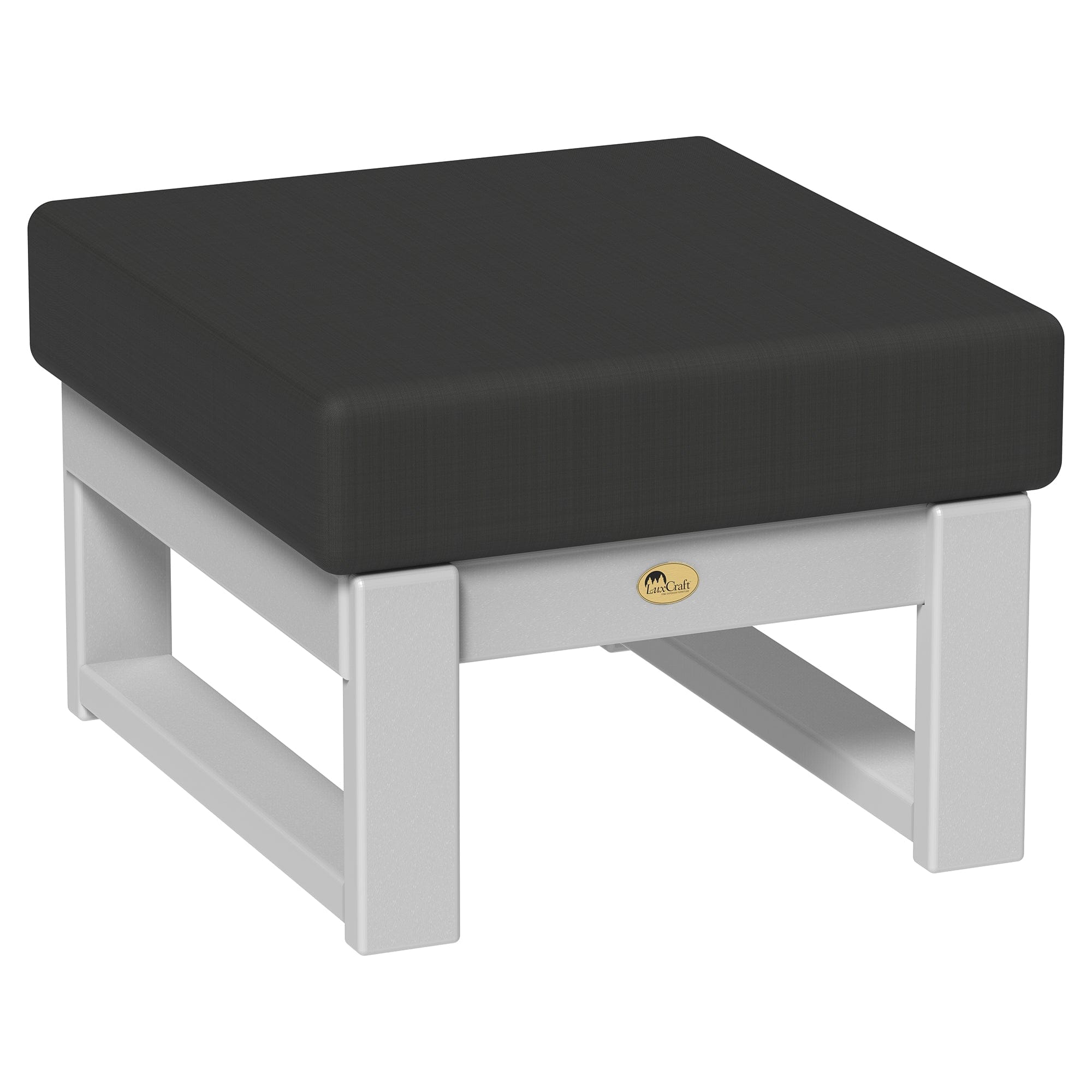 LuxCraft Poly Composite Lanai Deep Seating Ottoman with Cushion