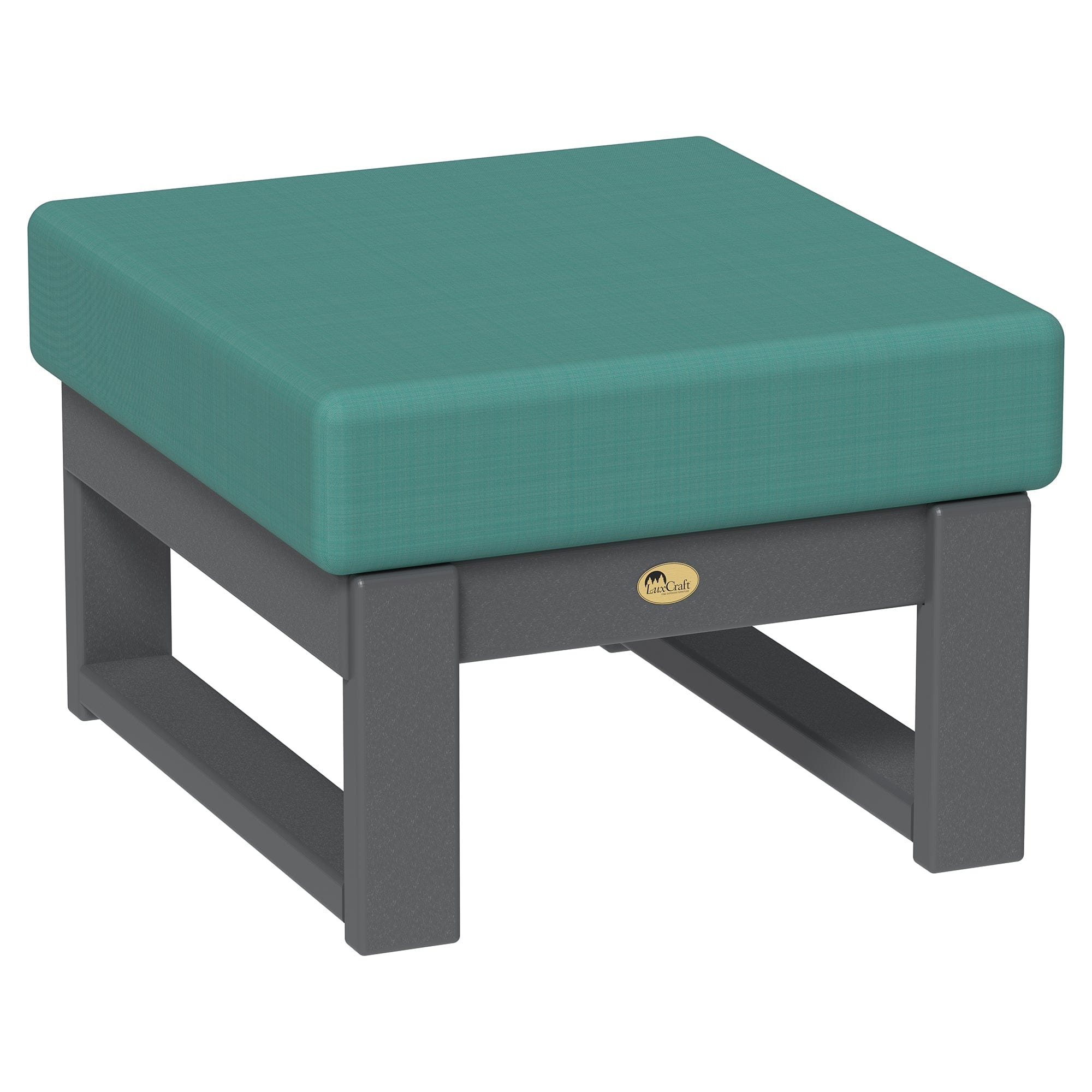 LuxCraft Poly Composite Lanai Deep Seating Ottoman with Cushion